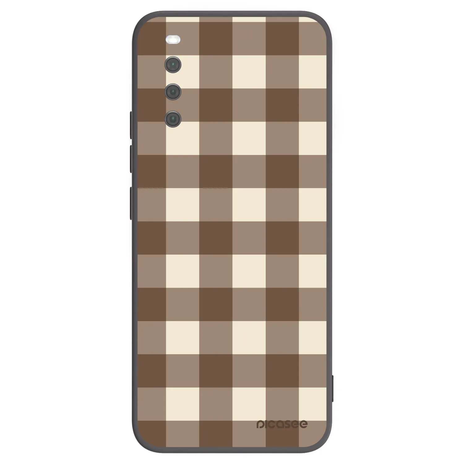 Picasee crna silikonska maskica za Sony Xperia 10 III - Brown grid