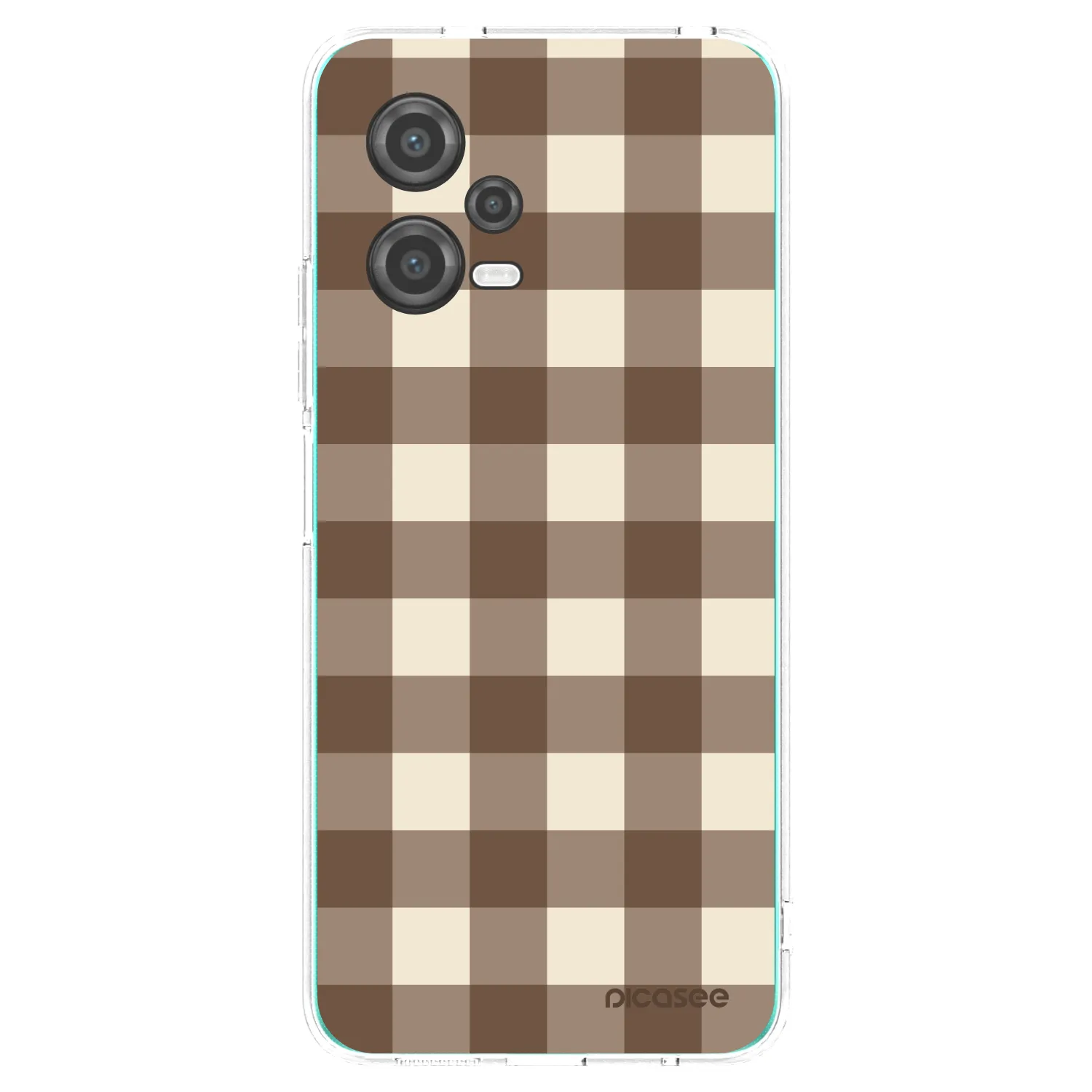 Picasee silikonska prozirna maskica za Xiaomi Poco X5 - Brown grid