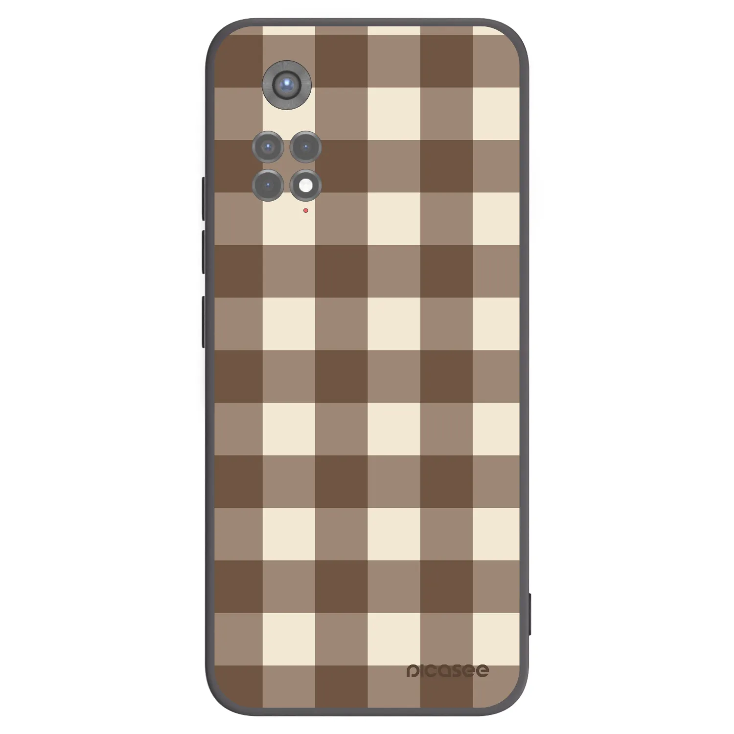 Picasee crna silikonska maskica za Xiaomi Redmi Note 11S 5G - Brown grid