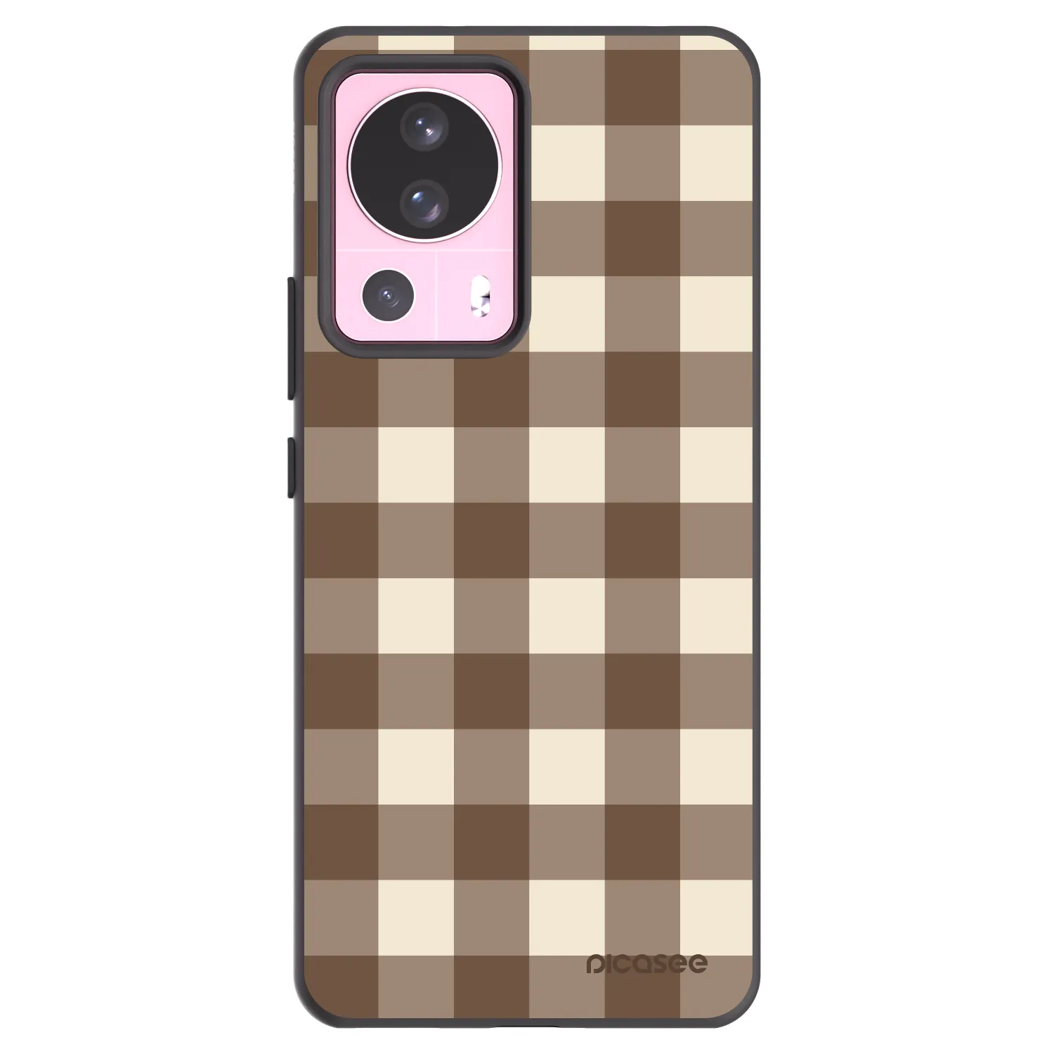 Picasee crna silikonska maskica za Xiaomi 13 Lite - Brown grid