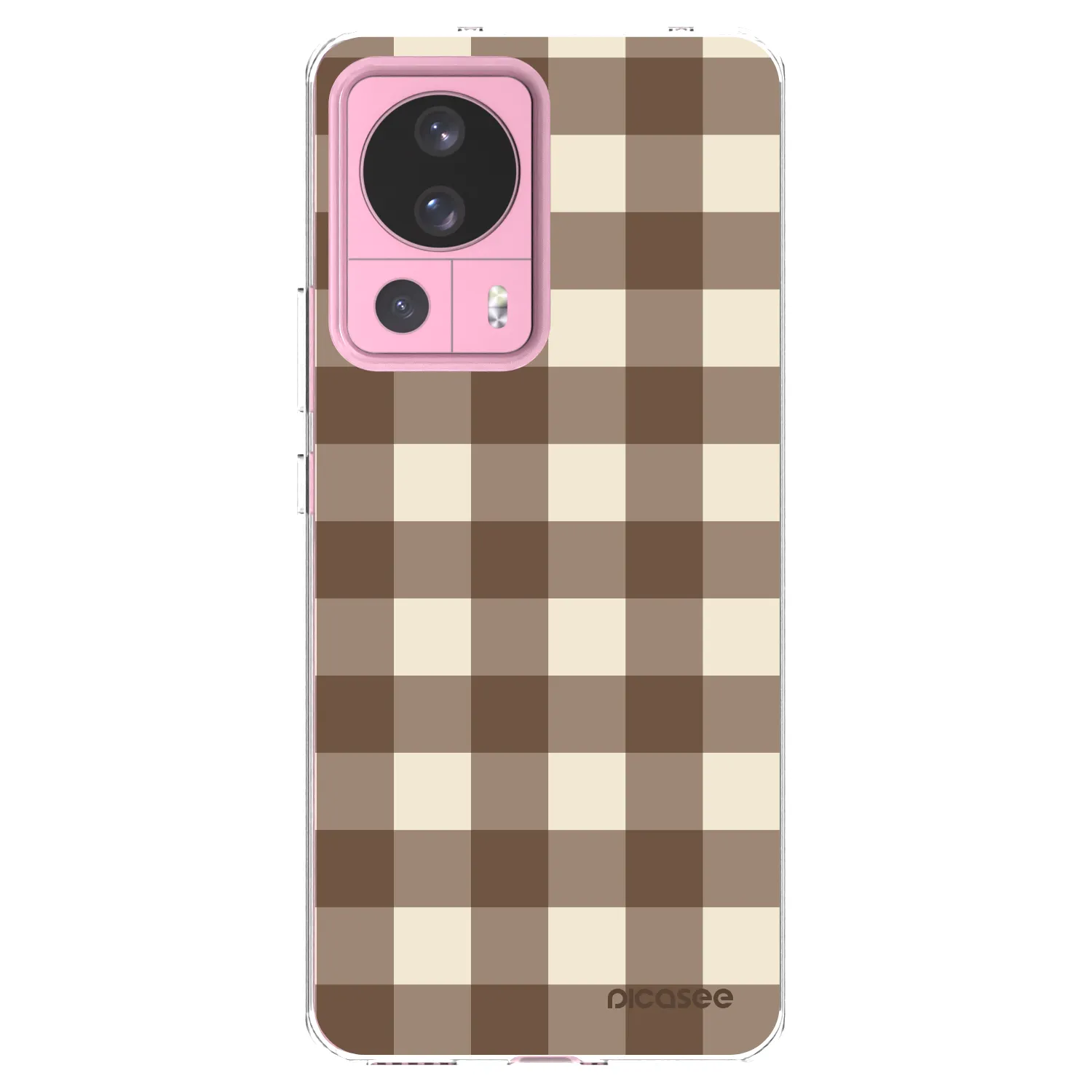 Picasee silikonska prozirna maskica za Xiaomi 13 Lite - Brown grid