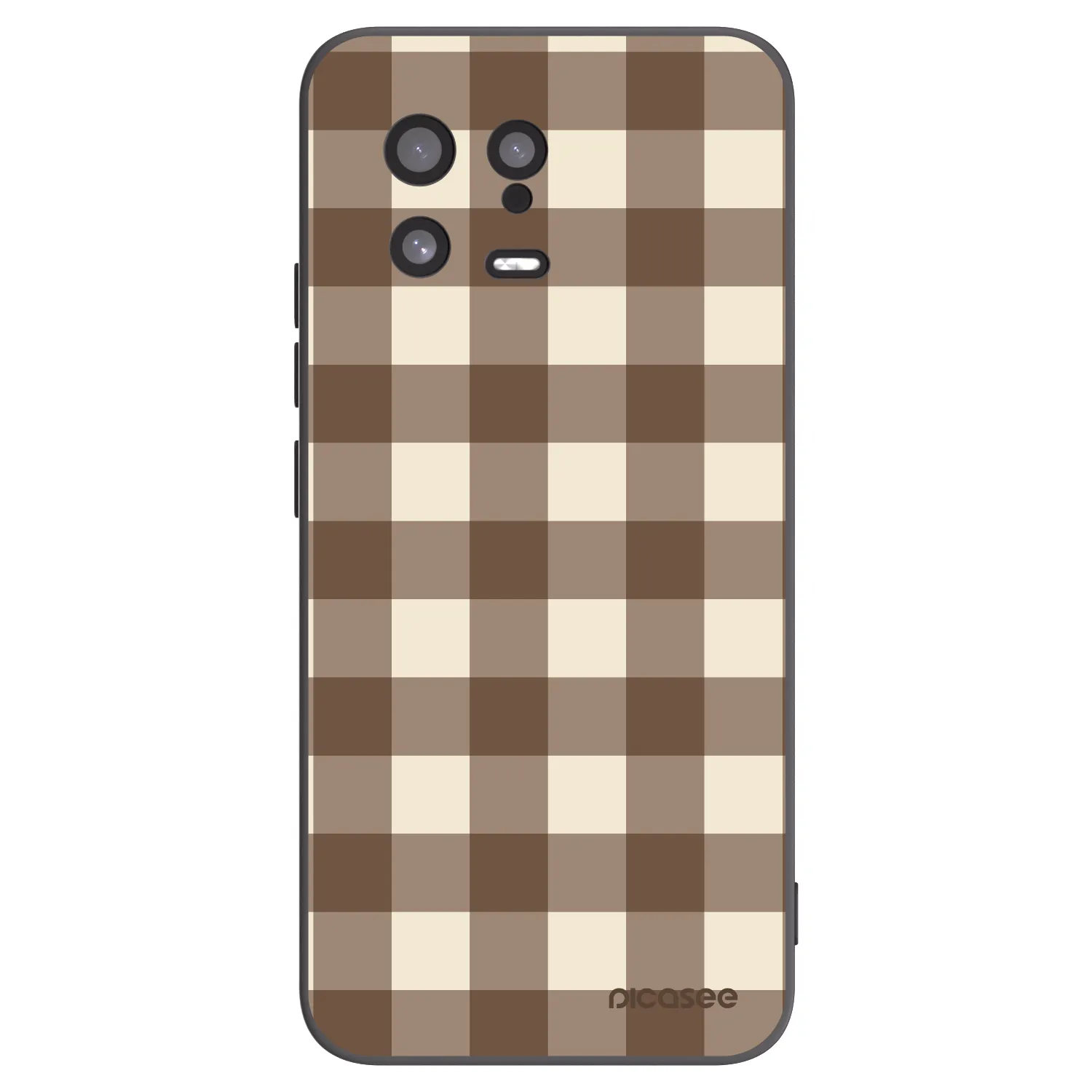 Picasee crna silikonska maskica za Xiaomi 13 - Brown grid