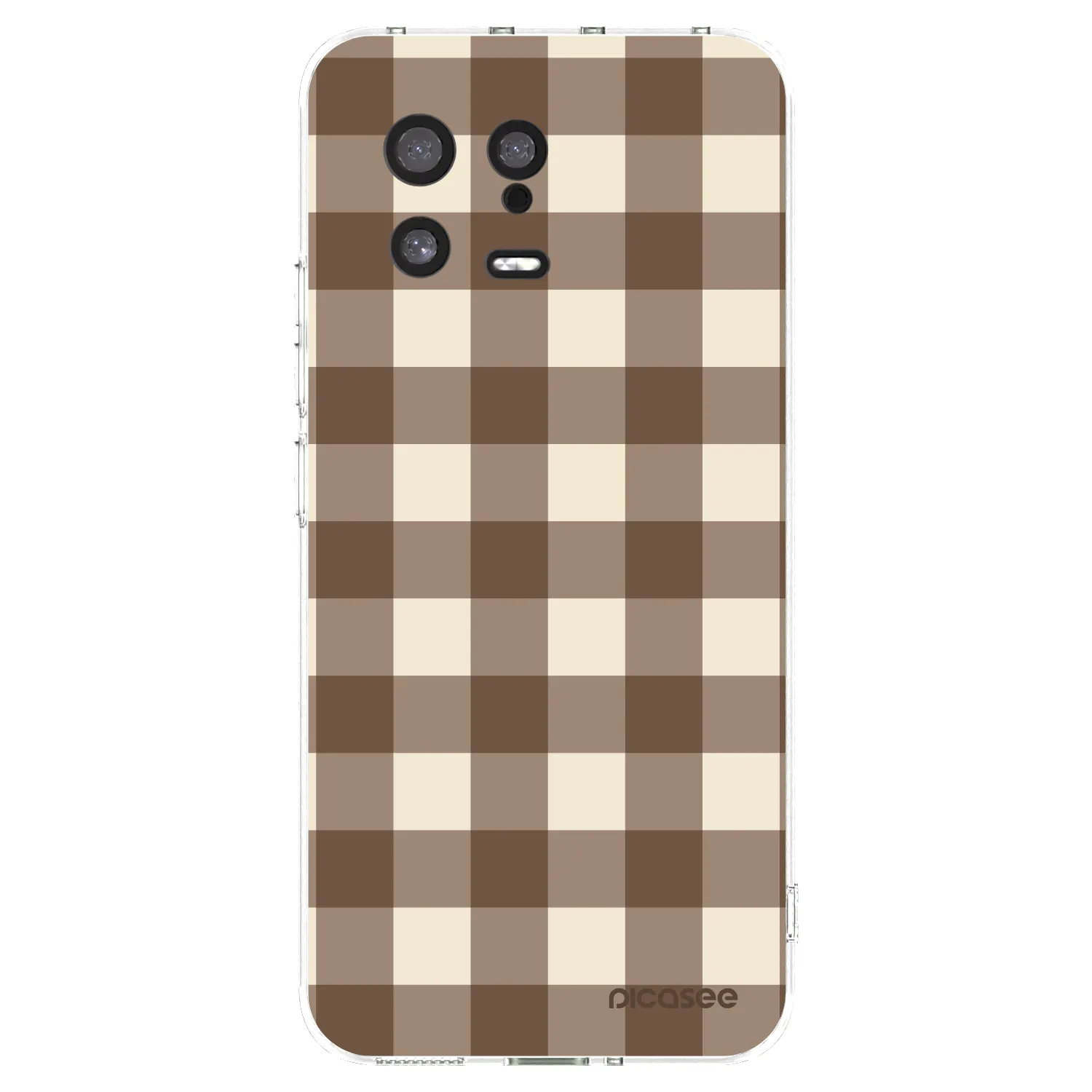 Picasee silikonska prozirna maskica za Xiaomi 13 - Brown grid