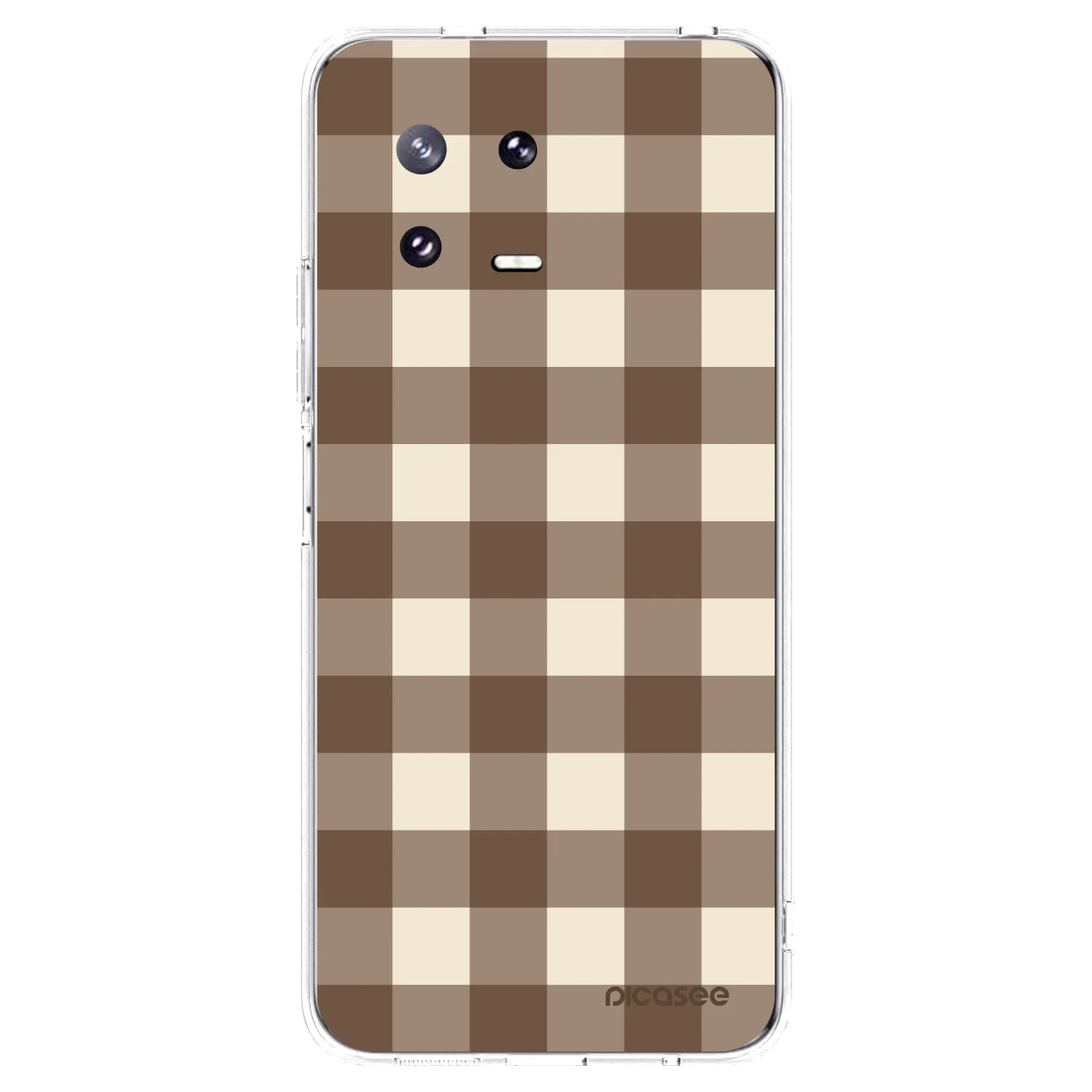 Picasee silikonska prozirna maskica za Xiaomi 13 Pro - Brown grid