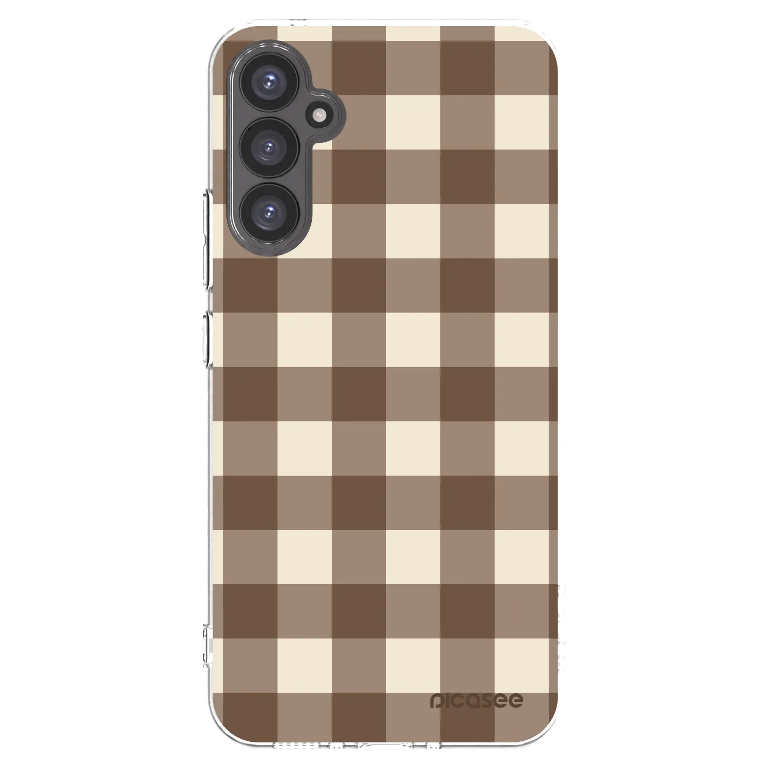 Picasee silikonska prozirna maskica za Samsung Galaxy A34 5G A346B - Brown grid