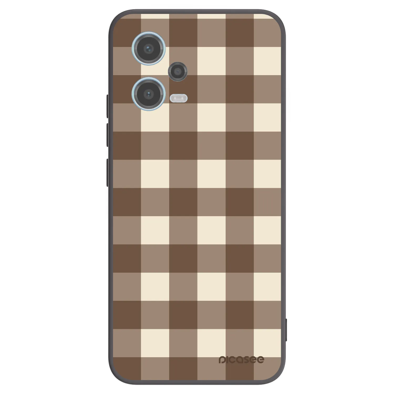 Picasee crna silikonska maskica za Xiaomi Redmi Note 12 5G - Brown grid
