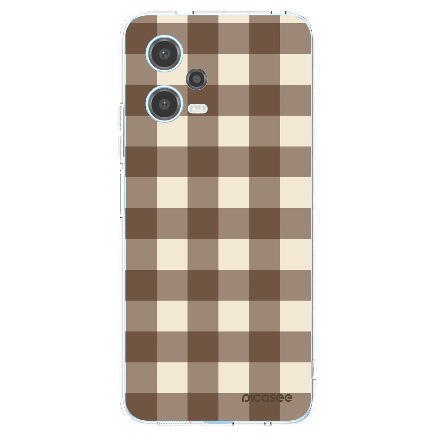 Picasee silikonska prozirna maskica za Xiaomi Redmi Note 12 5G - Brown grid
