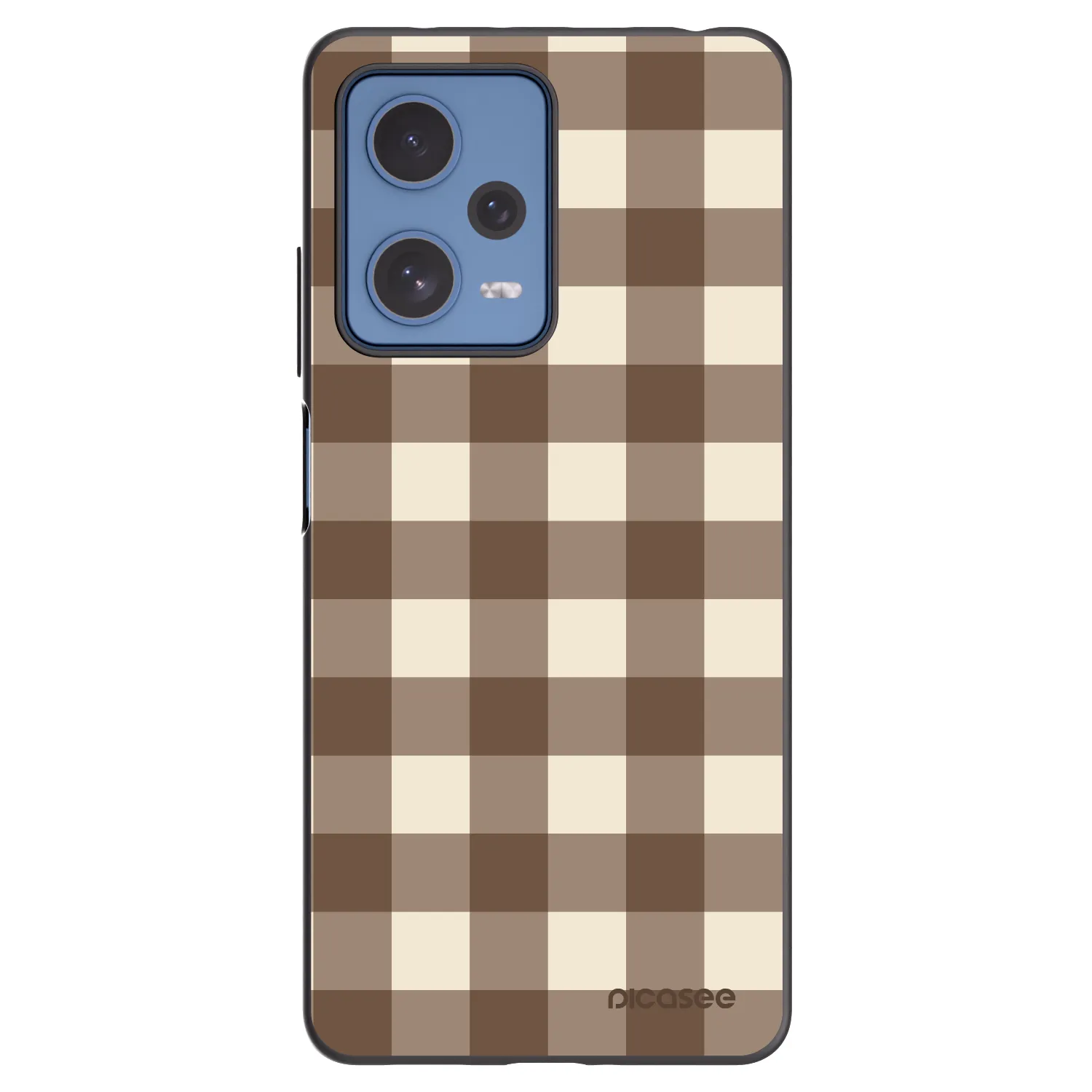 Picasee crna silikonska maskica za Xiaomi Redmi Note 12 Pro 5G - Brown grid
