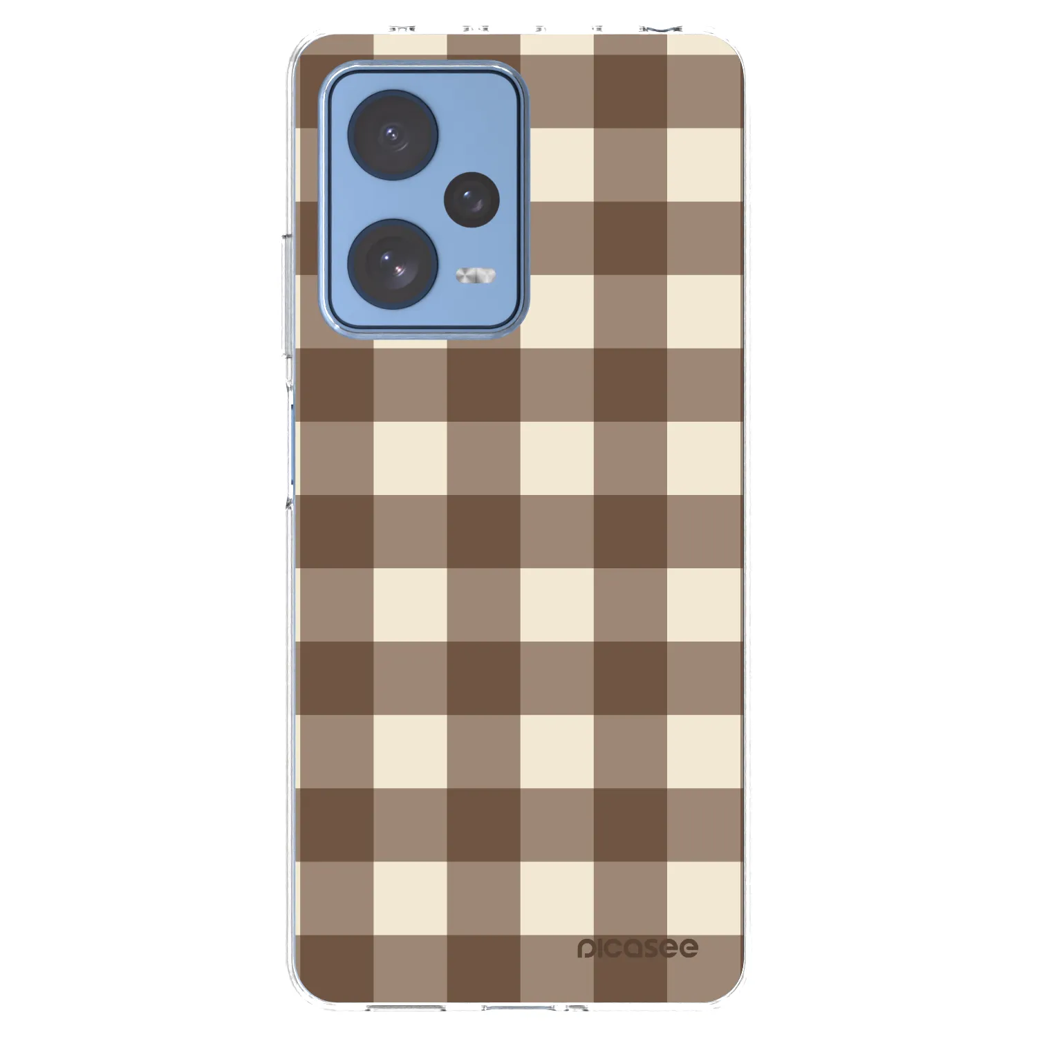Picasee silikonska prozirna maskica za Xiaomi Redmi Note 12 Pro 5G - Brown grid