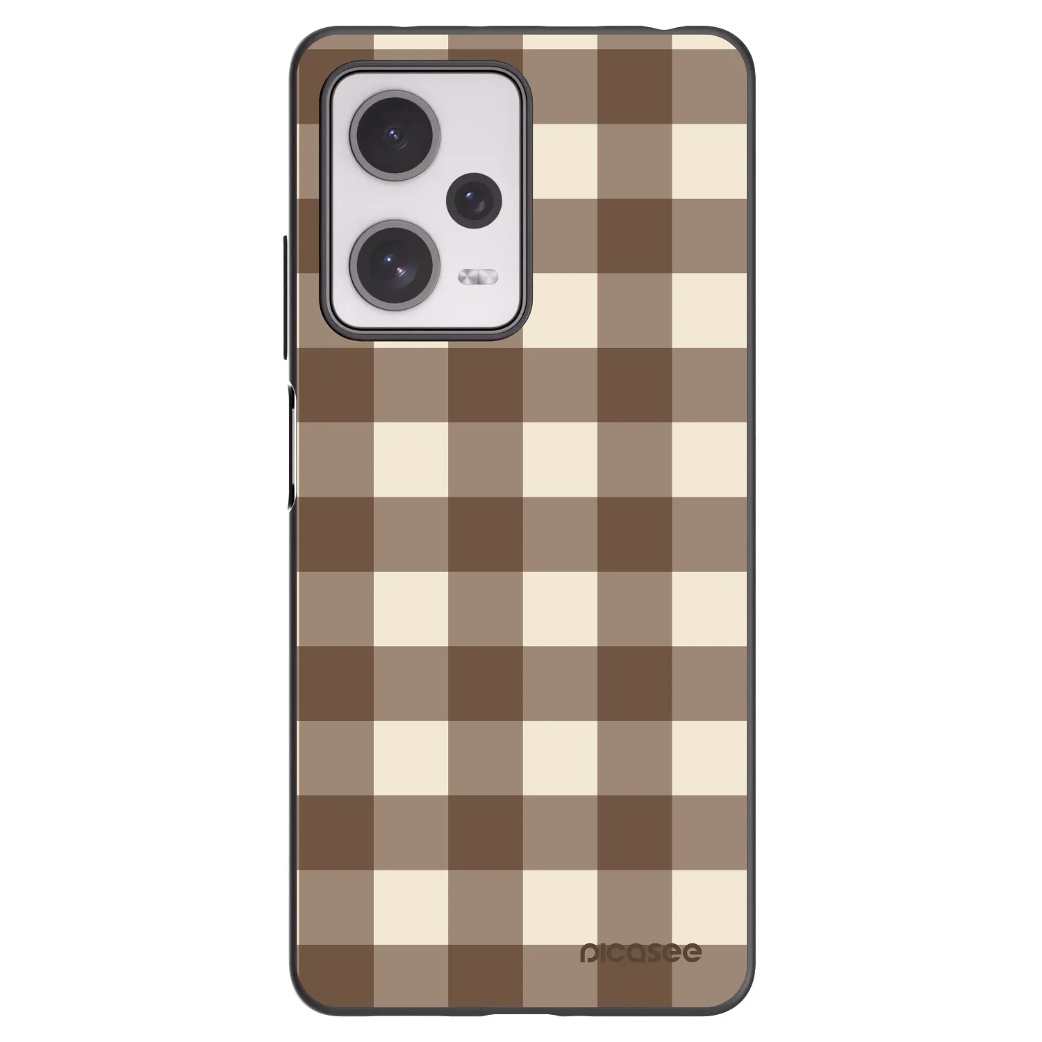 Picasee crna silikonska maskica za Xiaomi Redmi Note 12 Pro+ 5G - Brown grid