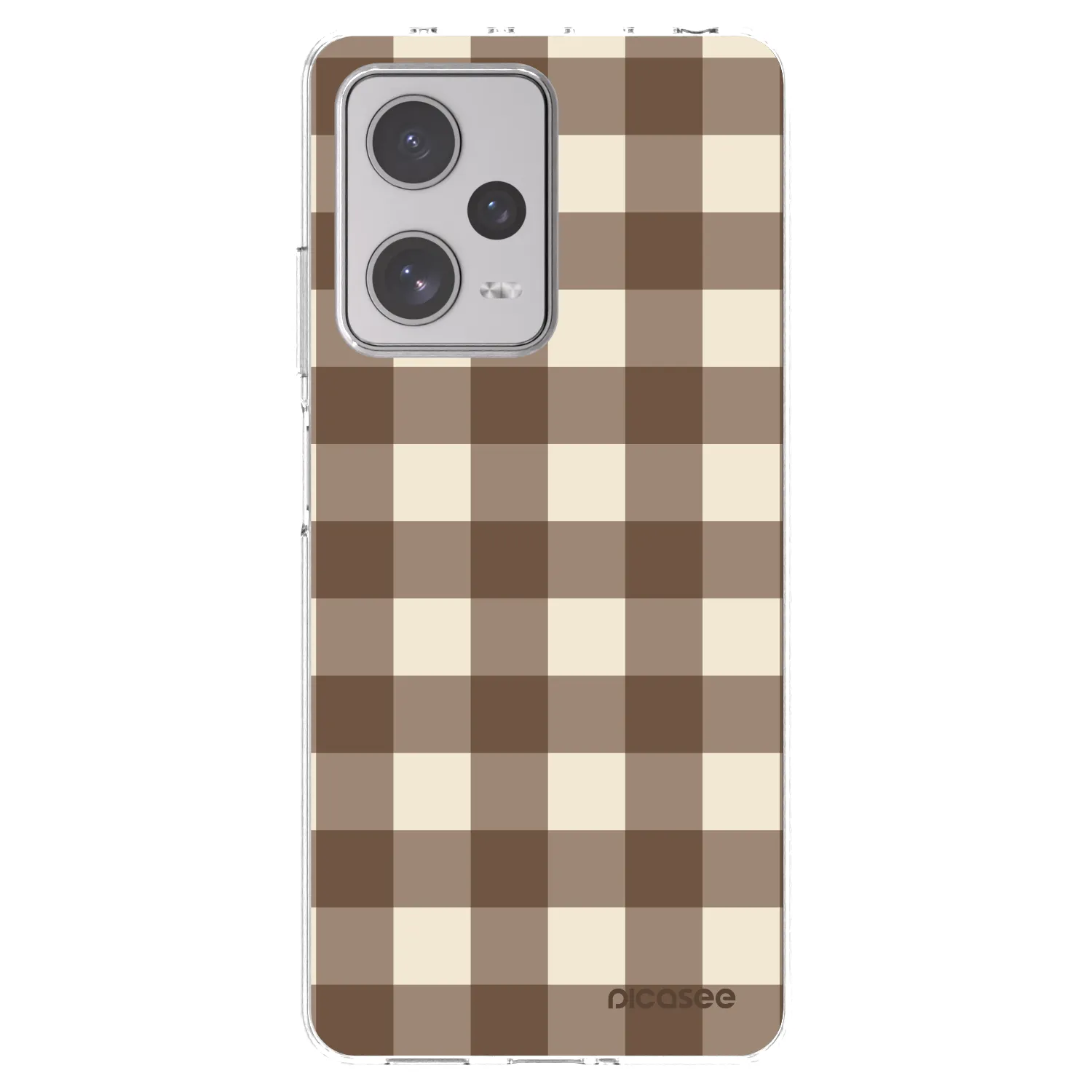 Picasee silikonska prozirna maskica za Xiaomi Redmi Note 12 Pro+ 5G - Brown grid