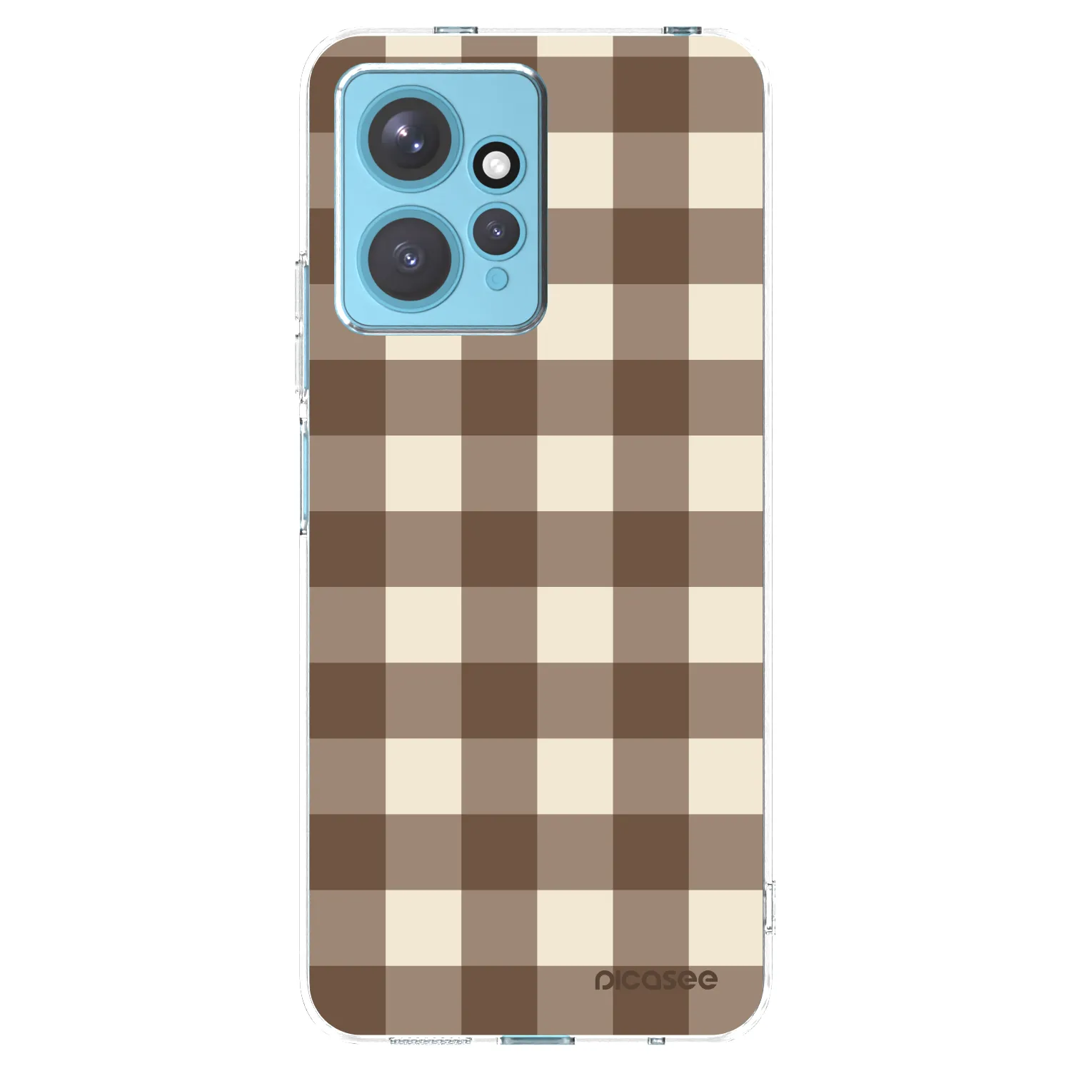Picasee silikonska prozirna maskica za Xiaomi Redmi Note 12 4G - Brown grid