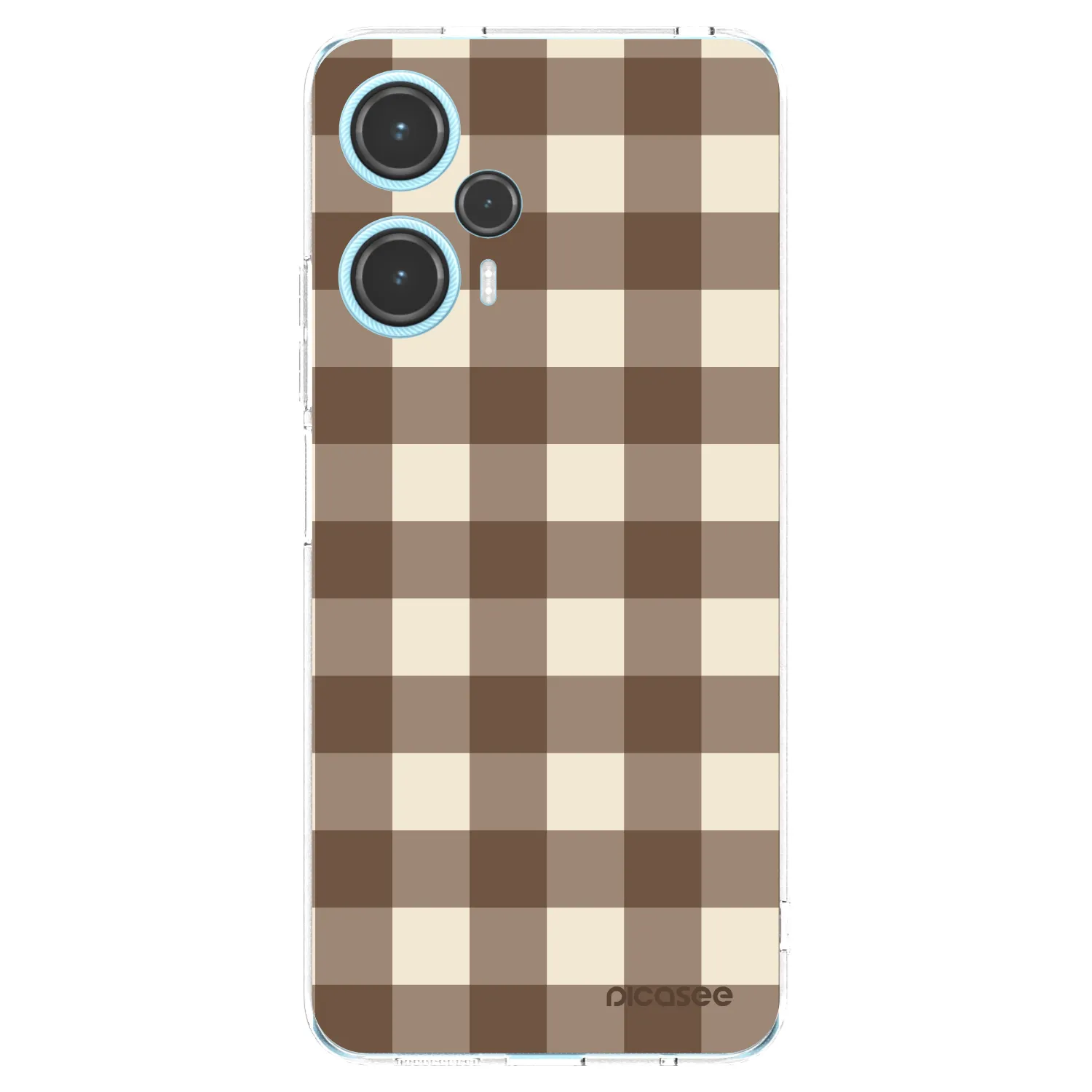 Picasee silikonska prozirna maskica za Xiaomi Poco F5 - Brown grid