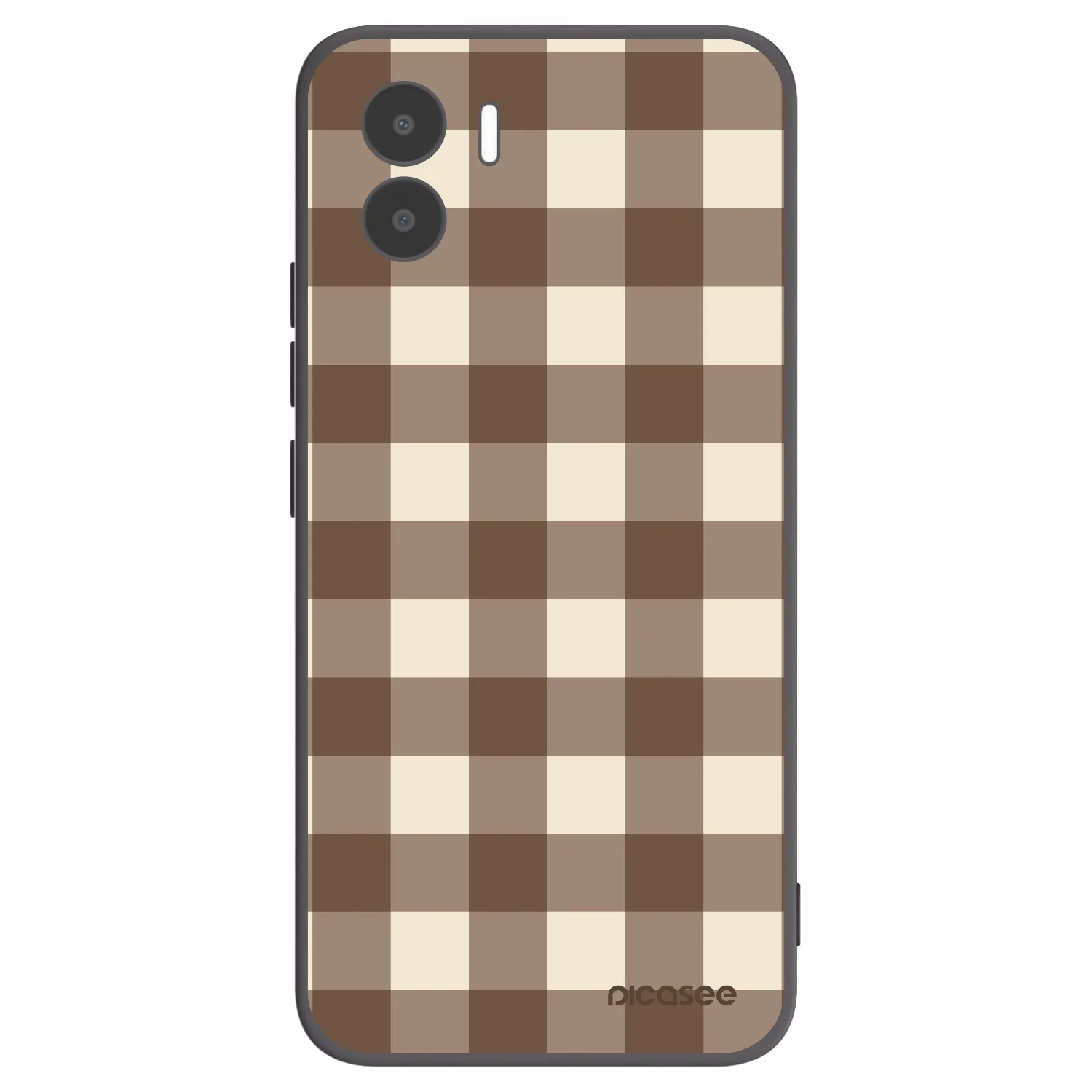 Picasee crna silikonska maskica za Xiaomi Redmi A2 - Brown grid
