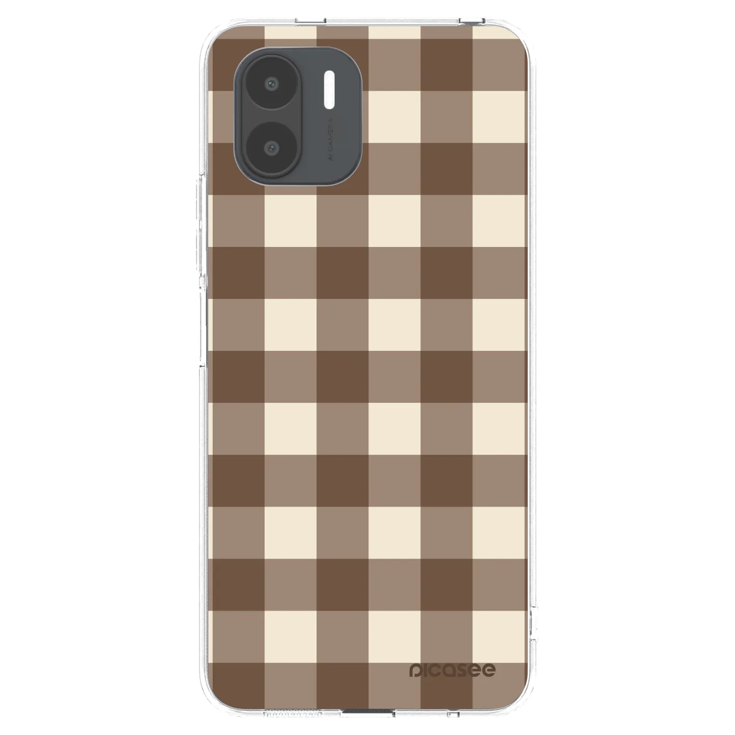 Picasee silikonska prozirna maskica za Xiaomi Redmi A2 - Brown grid