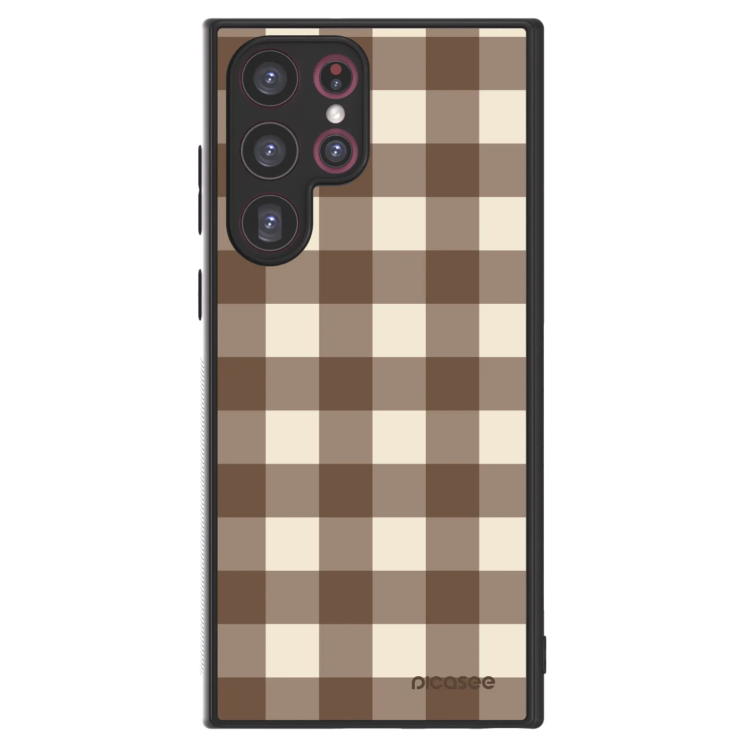 Picasee ULTIMATE CASE PowerShare za Samsung Galaxy S22 Ultra 5G - Brown grid