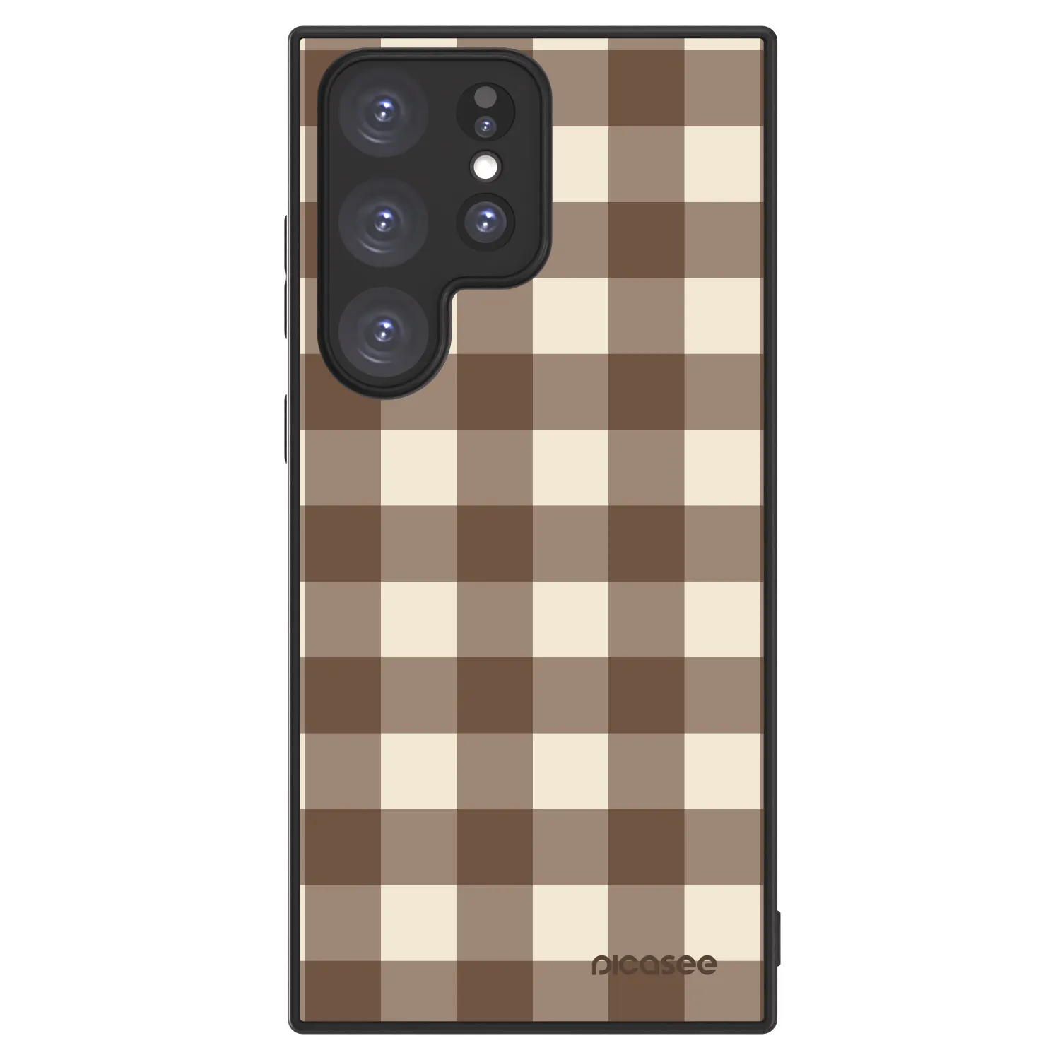 Picasee ULTIMATE CASE PowerShare za Samsung Galaxy S23 Ultra 5G - Brown grid