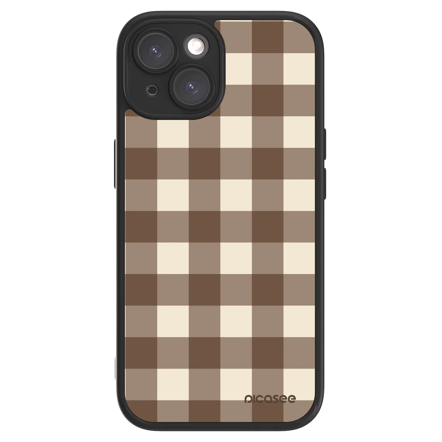 Picasee ULTIMATE CASE za Apple iPhone 15 - Brown grid