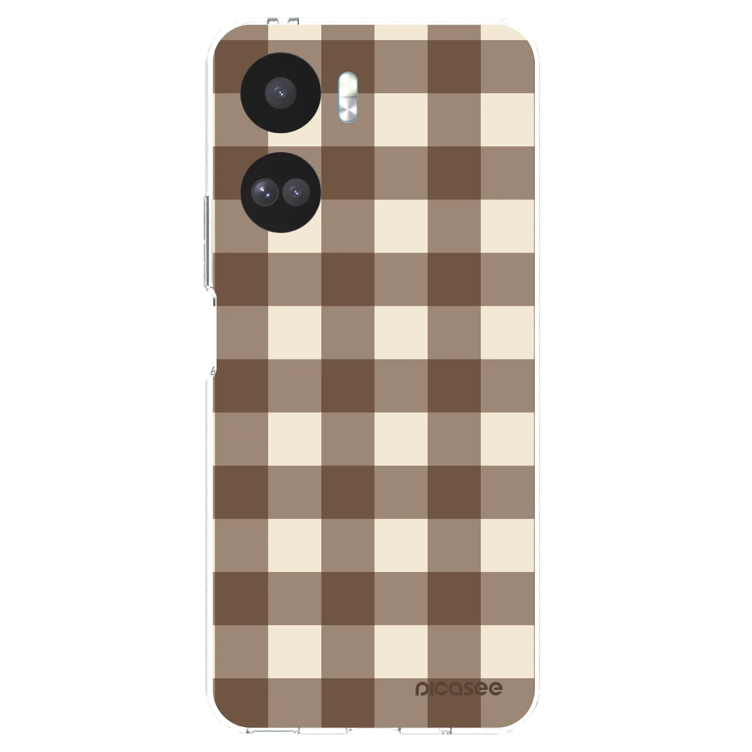 Picasee silikonska prozirna maskica za Honor 90 Lite 5G - Brown grid