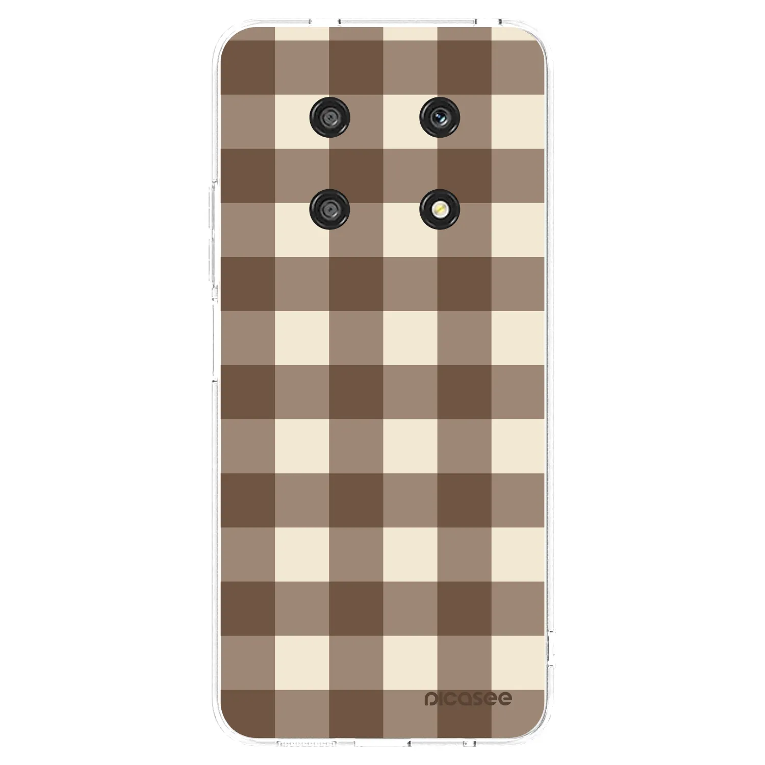 Picasee silikonska prozirna maskica za Honor Magic4 Lite 5G - Brown grid