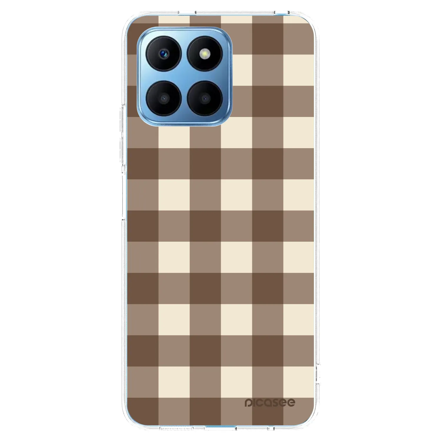 Picasee silikonska prozirna maskica za Honor 70 Lite - Brown grid