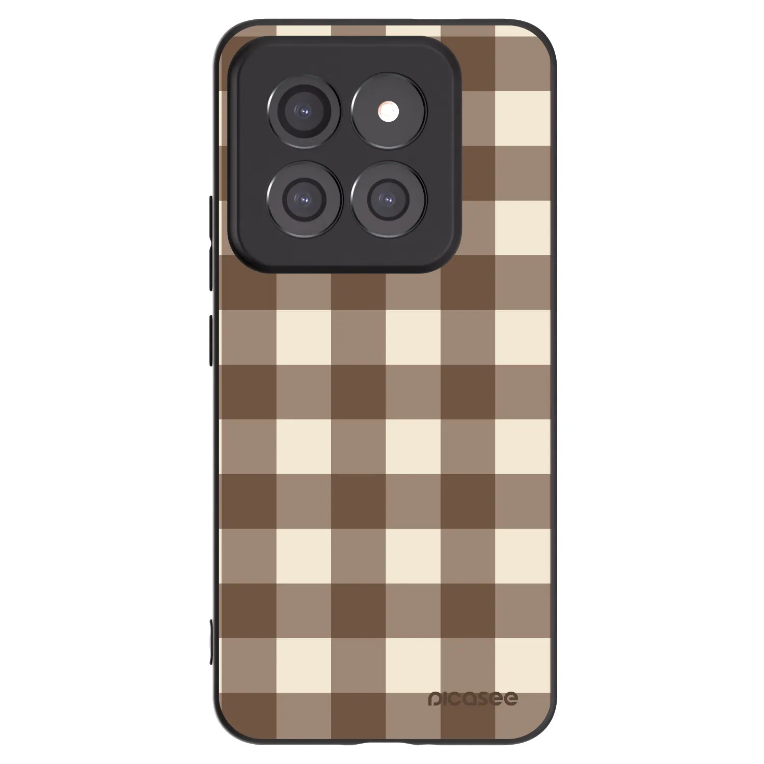 Picasee crna silikonska maskica za Xiaomi 14 Pro - Brown grid