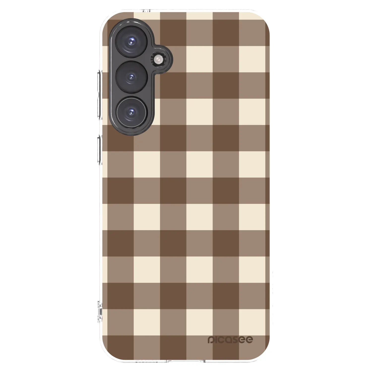 Picasee silikonska prozirna maskica za Samsung Galaxy S23 FE S711B - Brown grid
