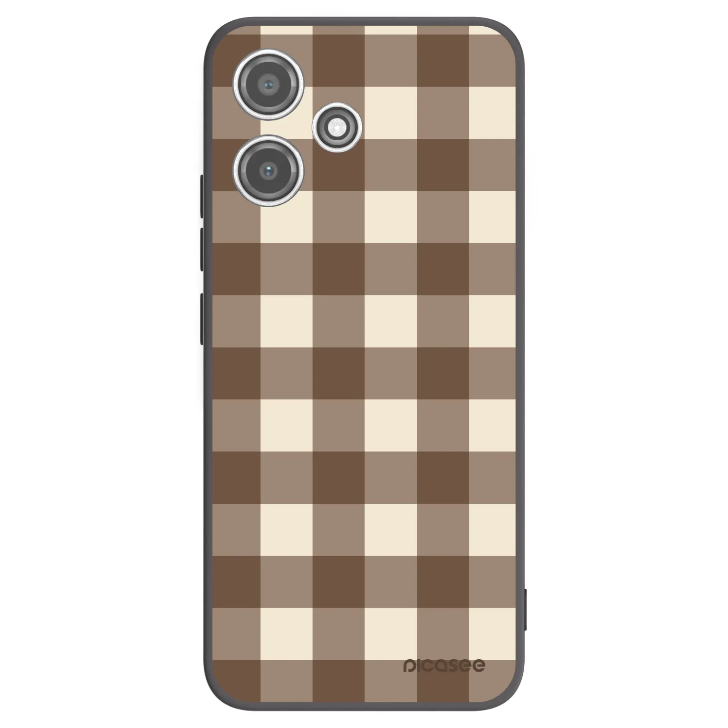 Picasee crna silikonska maskica za Xiaomi Redmi 12 5G - Brown grid