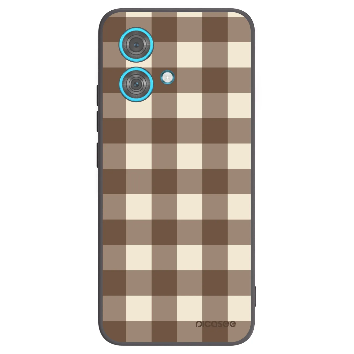 Picasee crna silikonska maskica za Motorola Edge 40 Neo - Brown grid