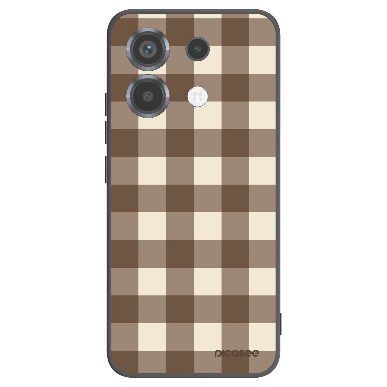 Picasee crna silikonska maskica za Xiaomi Poco X6 - Brown grid