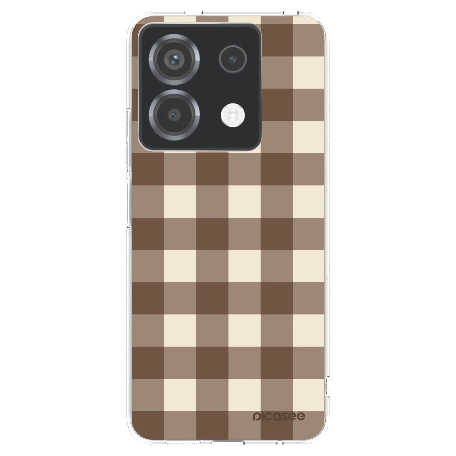 Picasee silikonska prozirna maskica za Xiaomi Poco X6 - Brown grid
