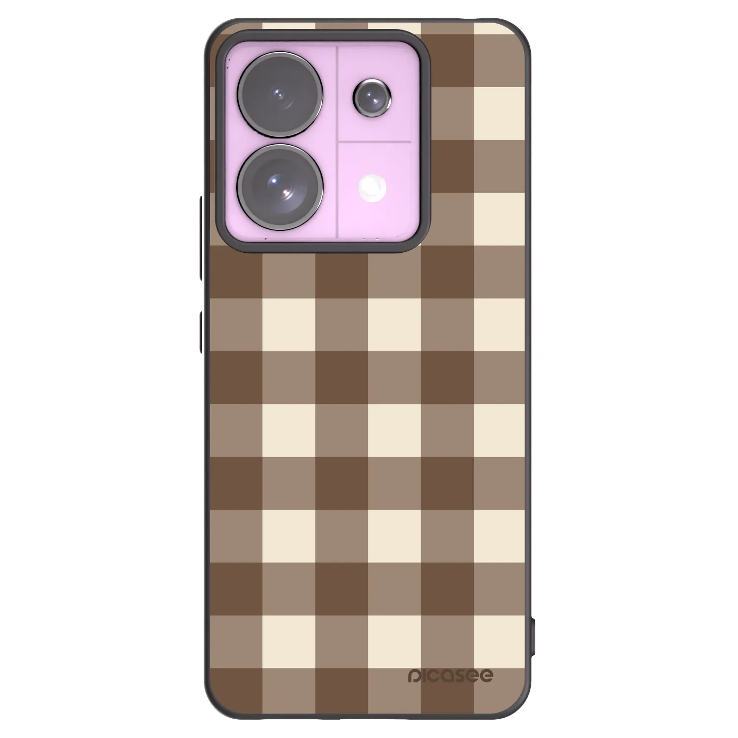 Picasee crna silikonska maskica za Xiaomi Redmi Note 13 Pro 5G - Brown grid