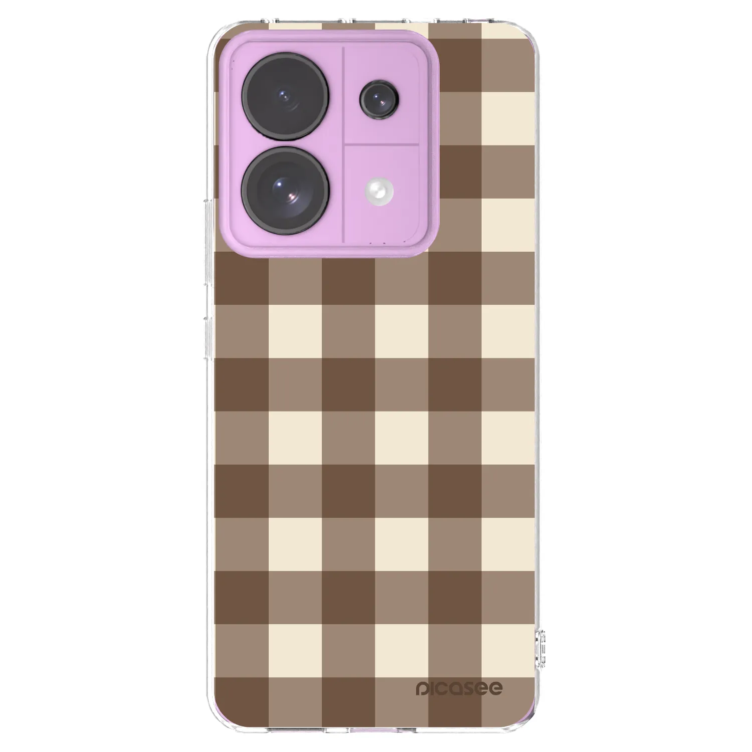 Picasee silikonska prozirna maskica za Xiaomi Redmi Note 13 Pro 5G - Brown grid