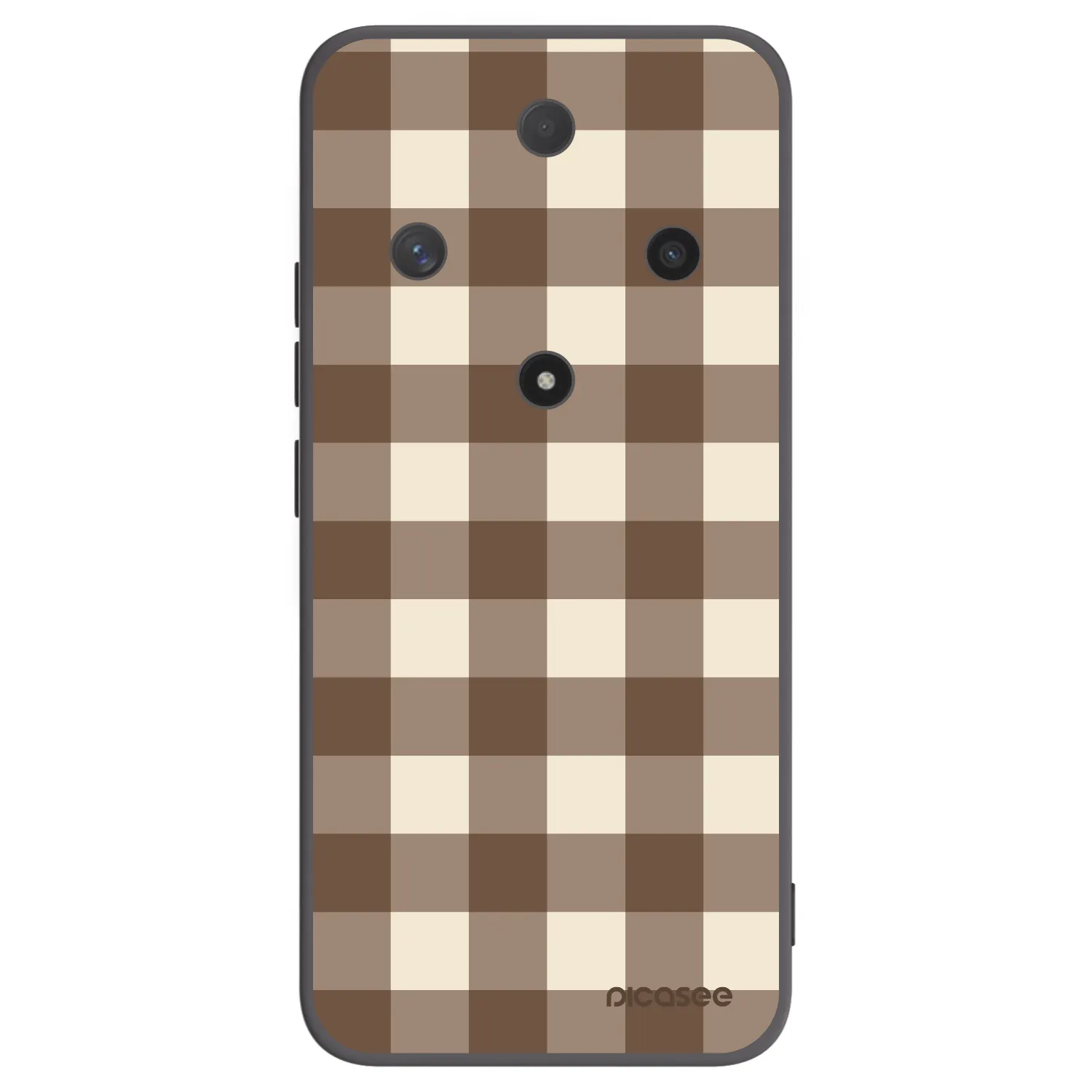 Picasee crna silikonska maskica za Honor Magic6 Lite 5G - Brown grid