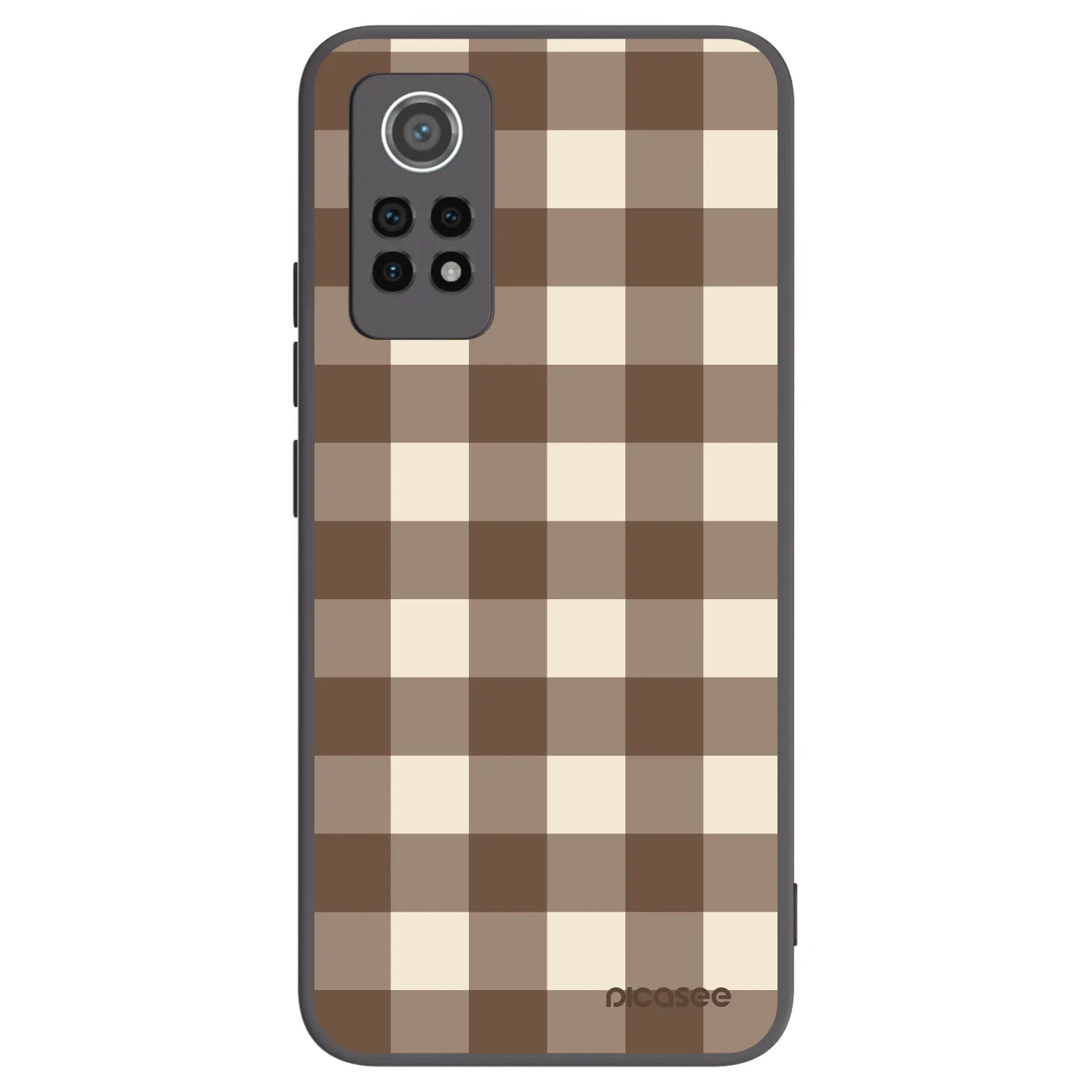 Picasee crna silikonska maskica za Xiaomi Redmi Note 12 Pro 4G - Brown grid
