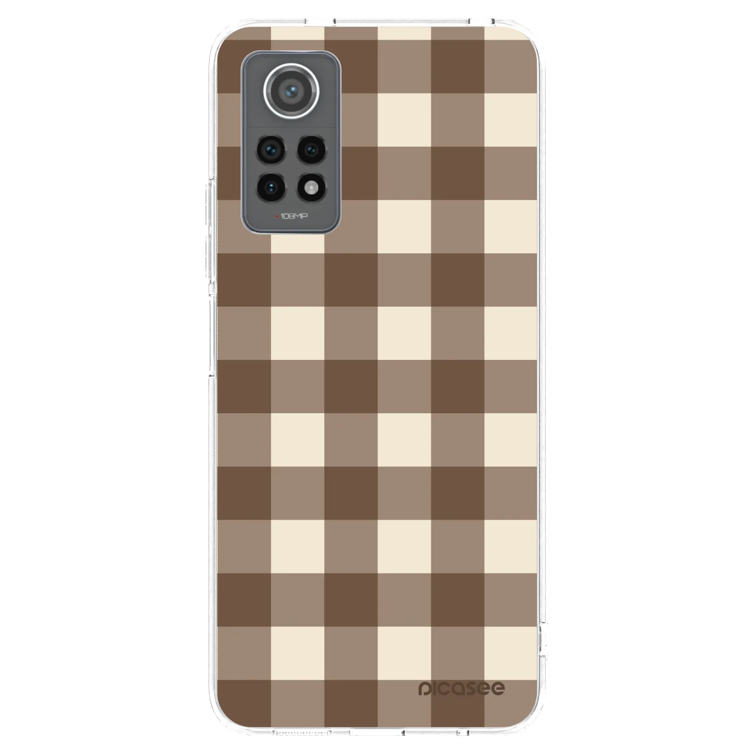 Picasee silikonska prozirna maskica za Xiaomi Redmi Note 12 Pro 4G - Brown grid