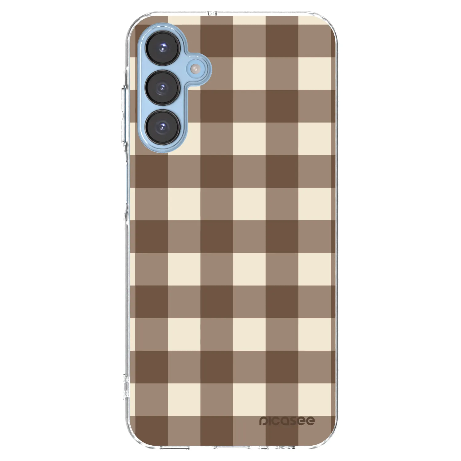 Picasee silikonska prozirna maskica za Samsung Galaxy A15 A156B 5G - Brown grid