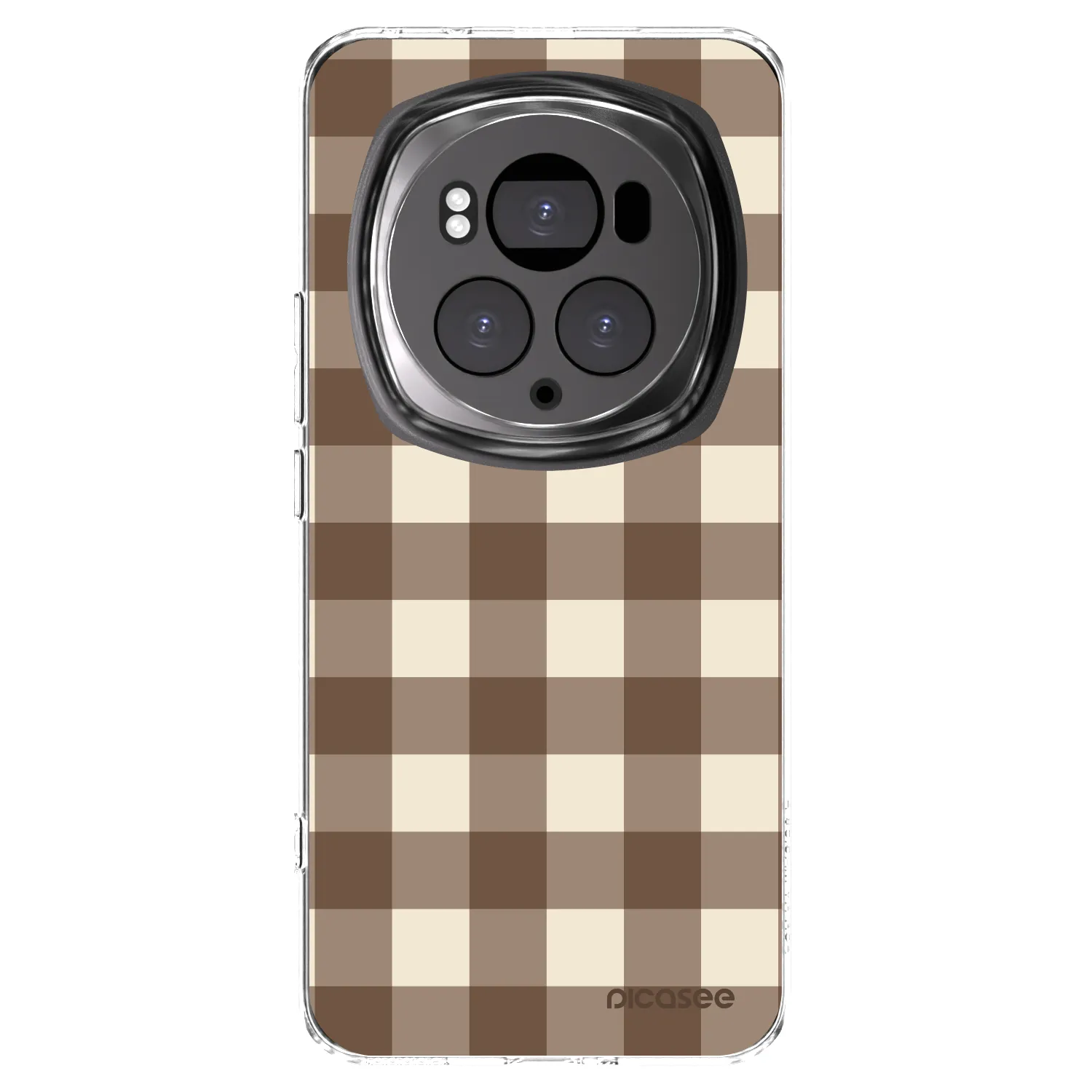 Picasee silikonska prozirna maskica za Honor Magic6 Pro - Brown grid