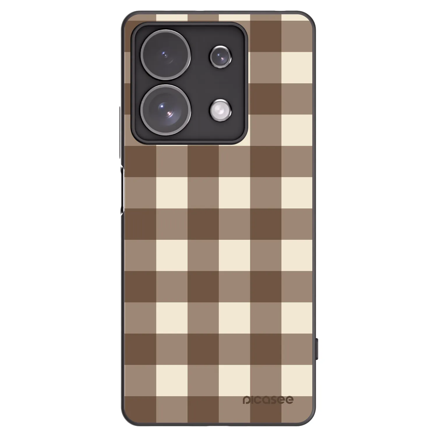 Picasee crna silikonska maskica za Xiaomi Redmi Note 13 Pro 4G - Brown grid