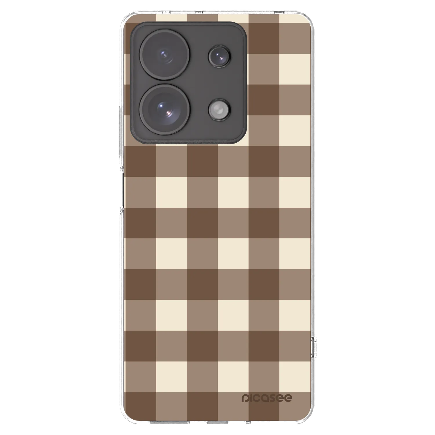 Picasee silikonska prozirna maskica za Xiaomi Redmi Note 13 Pro 4G - Brown grid