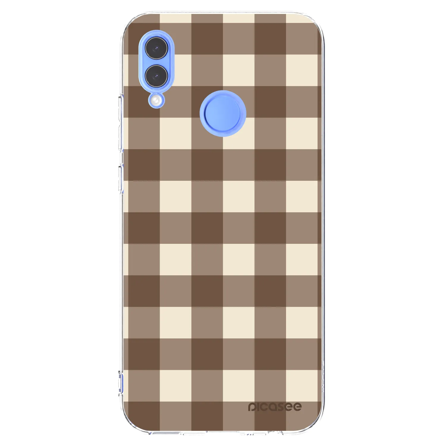 Picasee silikonska prozirna maskica za Honor 10 Lite - Brown grid