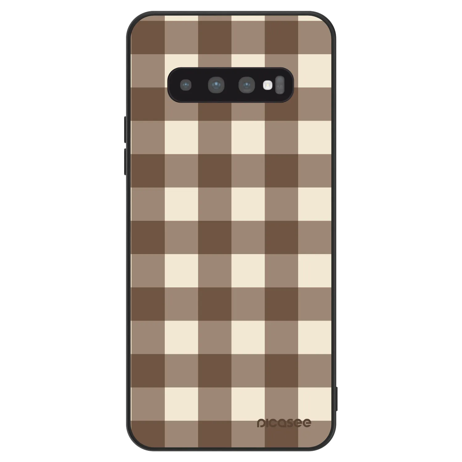 Picasee ULTIMATE CASE za Samsung Galaxy S10 Plus G975 - Brown grid