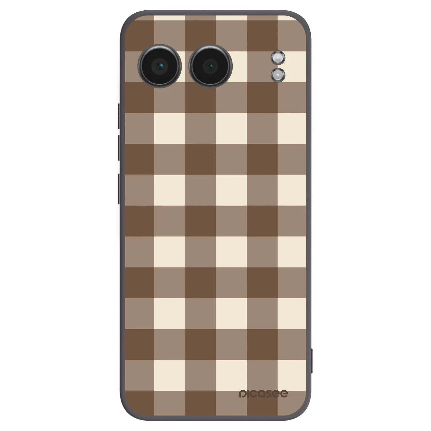 Picasee crna silikonska maskica za OnePlus Nord 4 - Brown grid