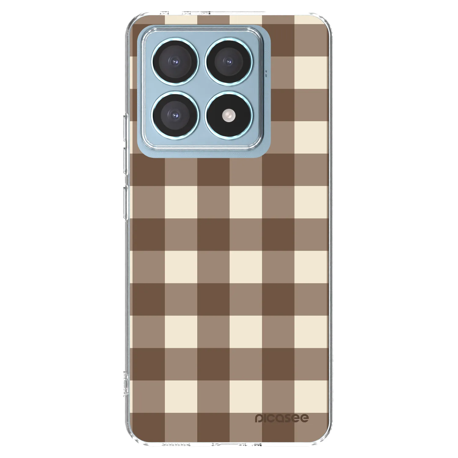 Picasee silikonska prozirna maskica za Xiaomi 14T Pro - Brown grid