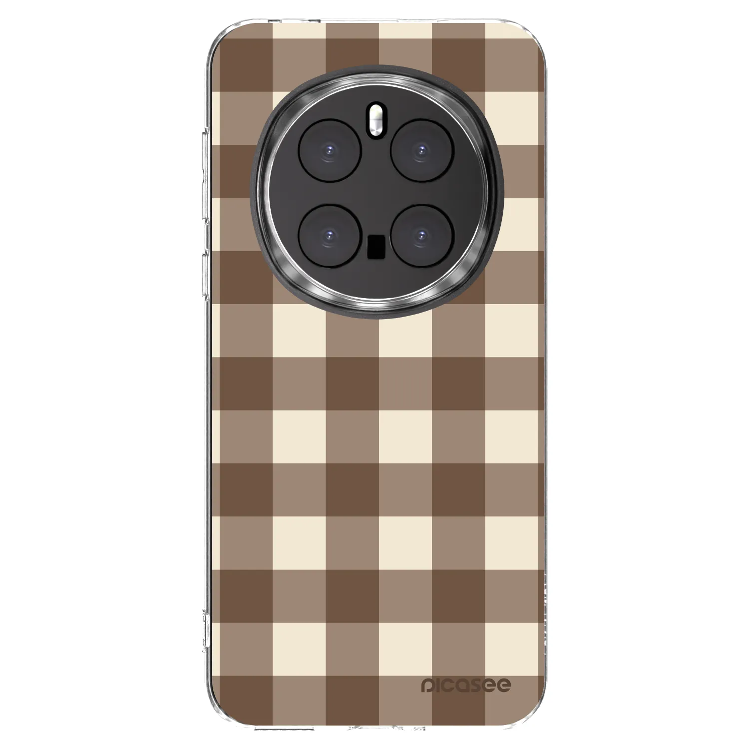 Picasee silikonska prozirna maskica za Honor Magic7 Pro 5G - Brown grid