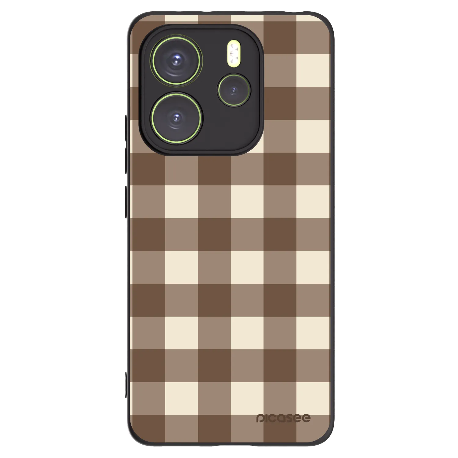 Picasee crna silikonska maskica za Xiaomi Redmi Note 14 4G - Brown grid
