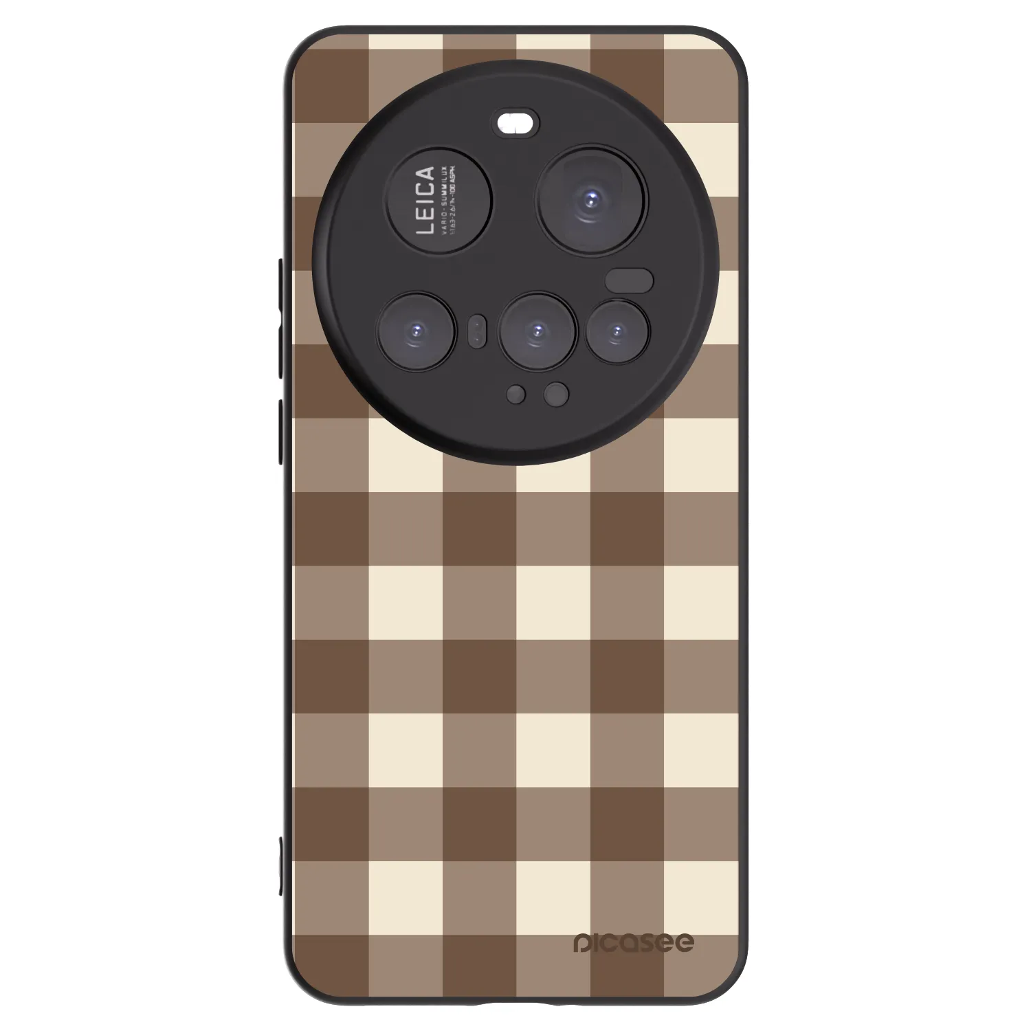 Picasee crna silikonska maskica za Xiaomi 15 Ultra - Brown grid