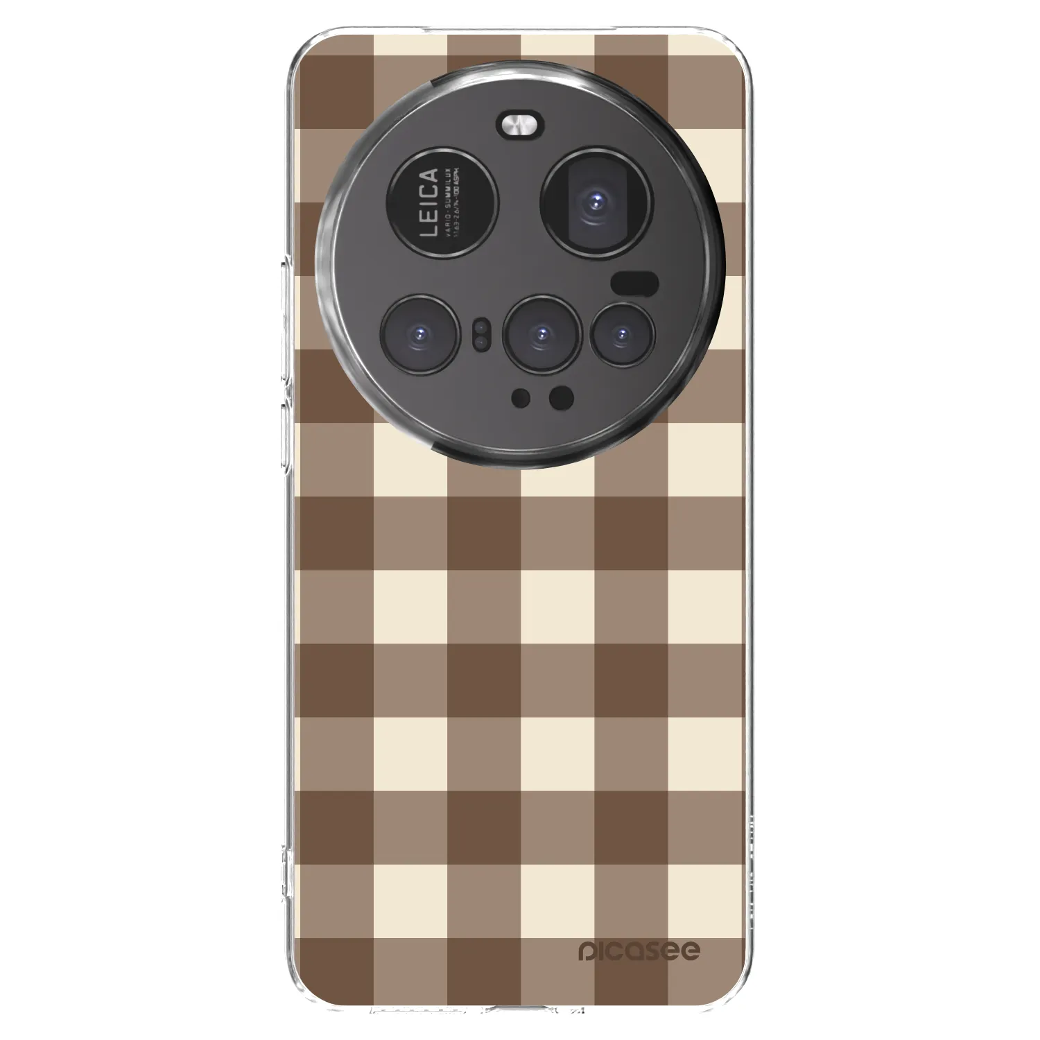 Picasee silikonska prozirna maskica za Xiaomi 15 Ultra - Brown grid