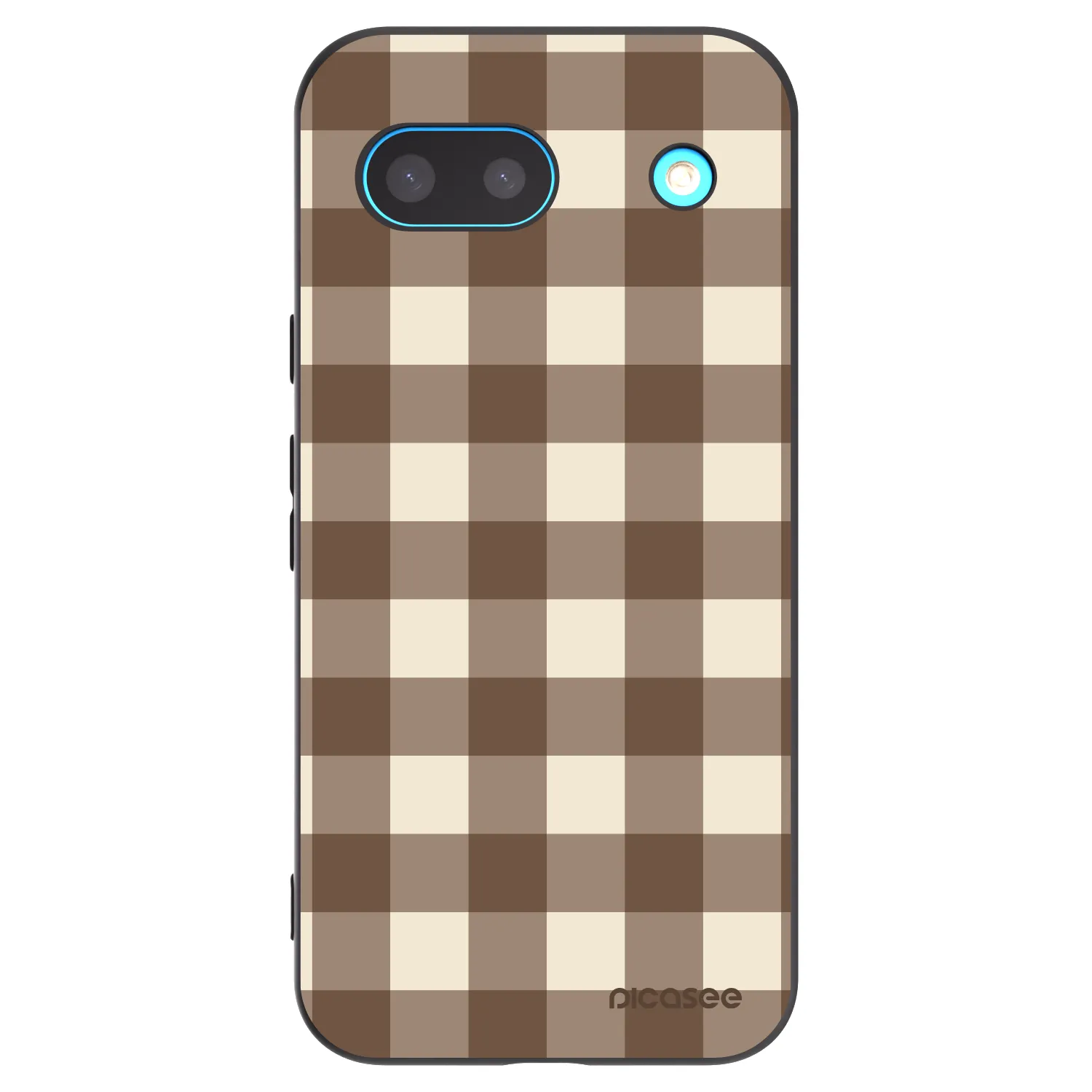 Picasee crna silikonska maskica za Google Pixel 8 - Brown grid