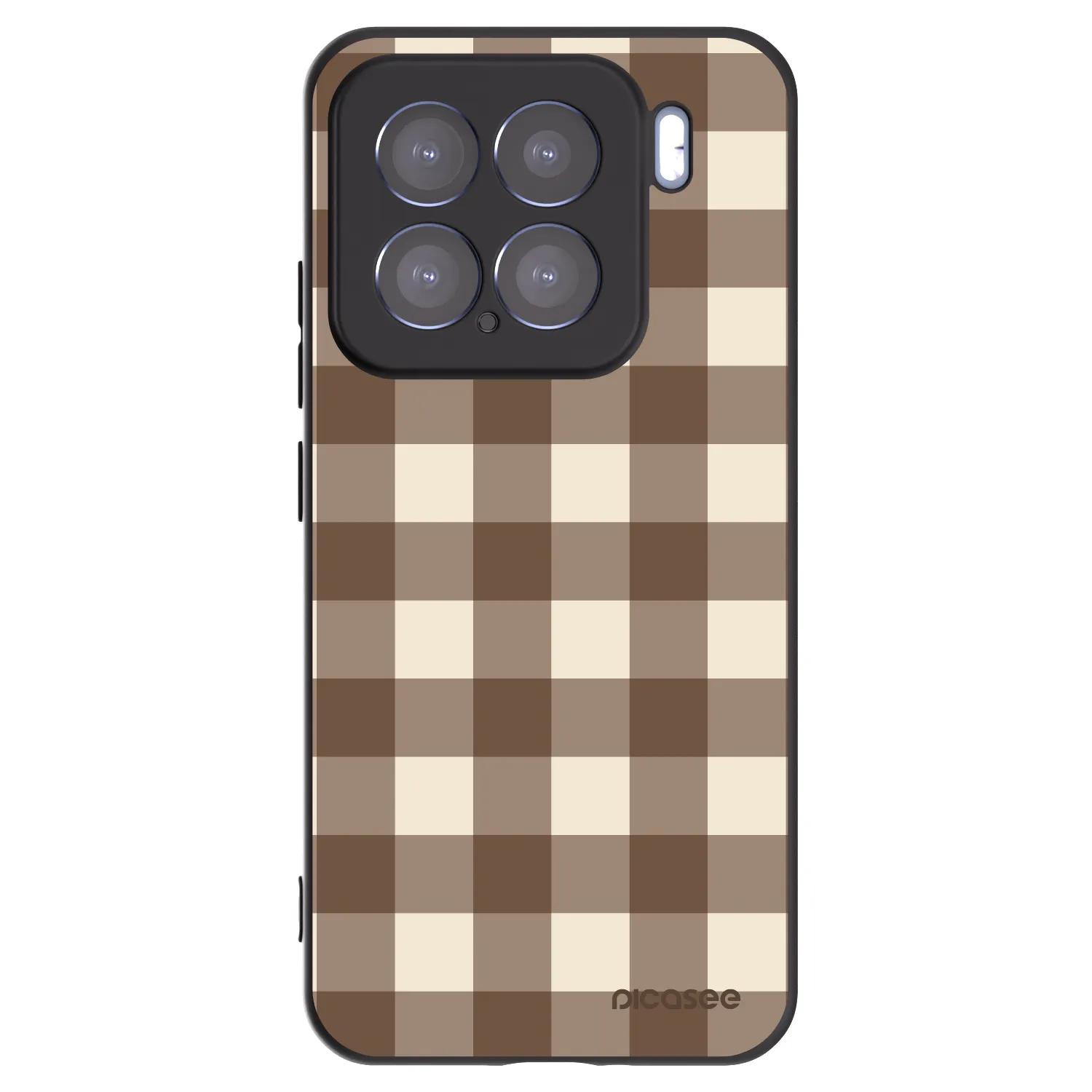 Picasee crna silikonska maskica za Xiaomi 15 - Brown grid